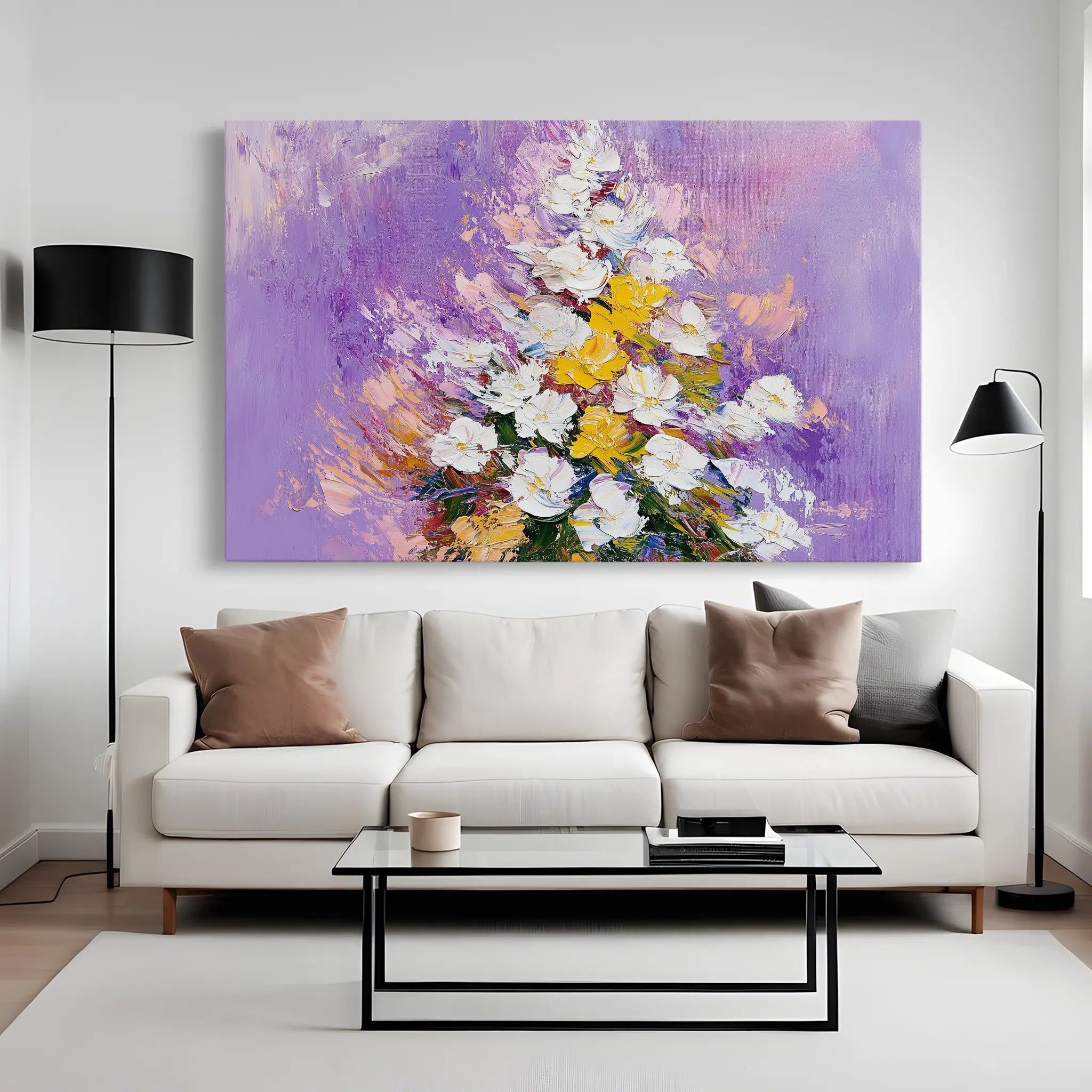 Floral Canvas Wall Art WAD986-F 90 x 60 cm / Stretched on hidden frame