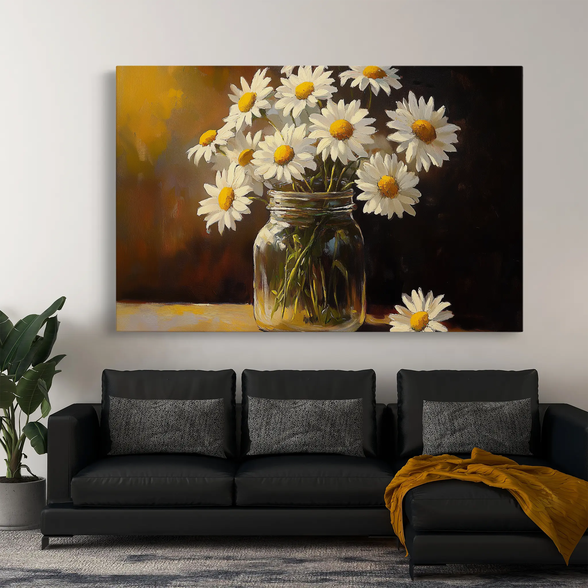 Floral Canvas Wall Art WAD991-F 90 x 60 cm / Stretched on hidden frame