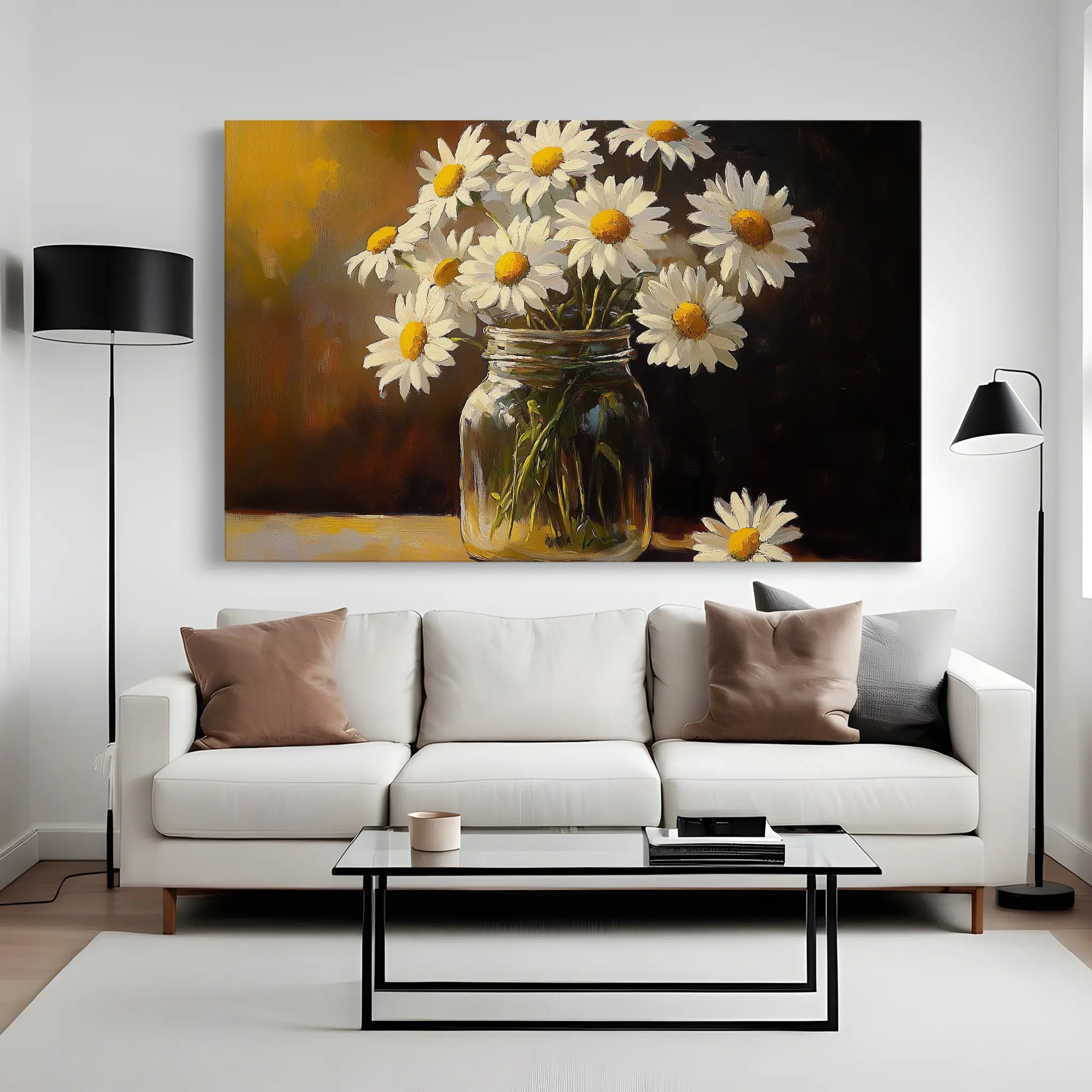 Floral Canvas Wall Art WAD991-F 90 x 60 cm / Stretched on hidden frame