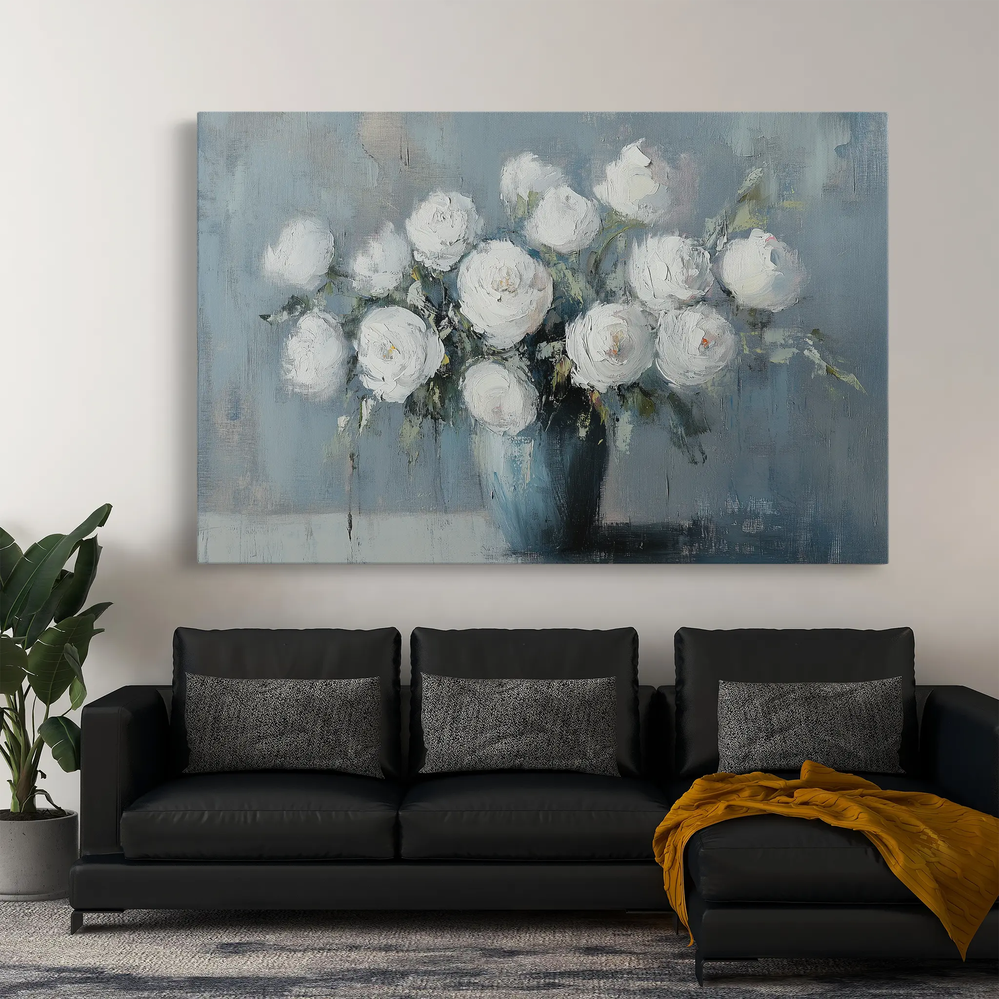 Floral Canvas Wall Art WAD992-F 90 x 60 cm / Stretched on hidden frame