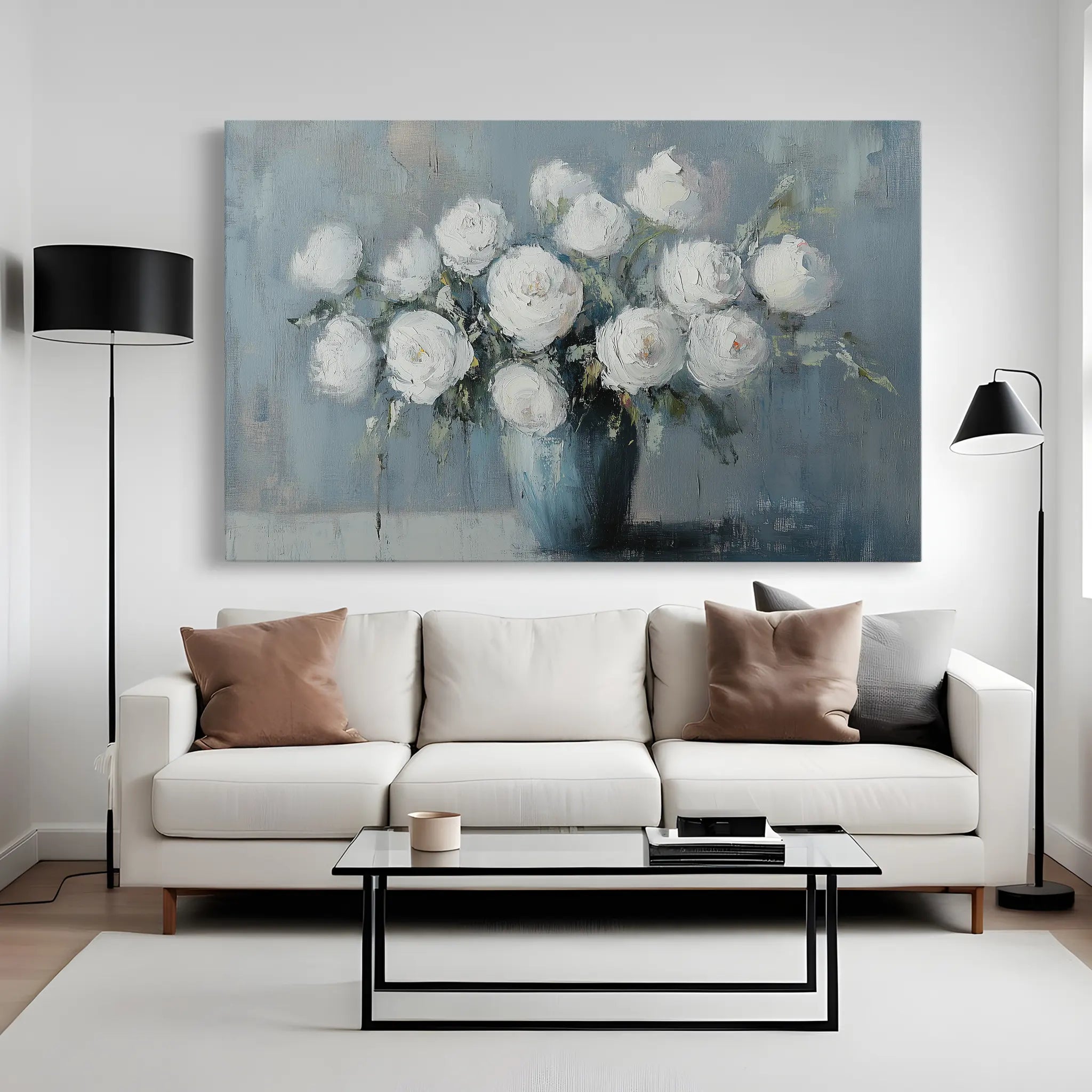 Floral Canvas Wall Art WAD992-F 90 x 60 cm / Stretched on hidden frame