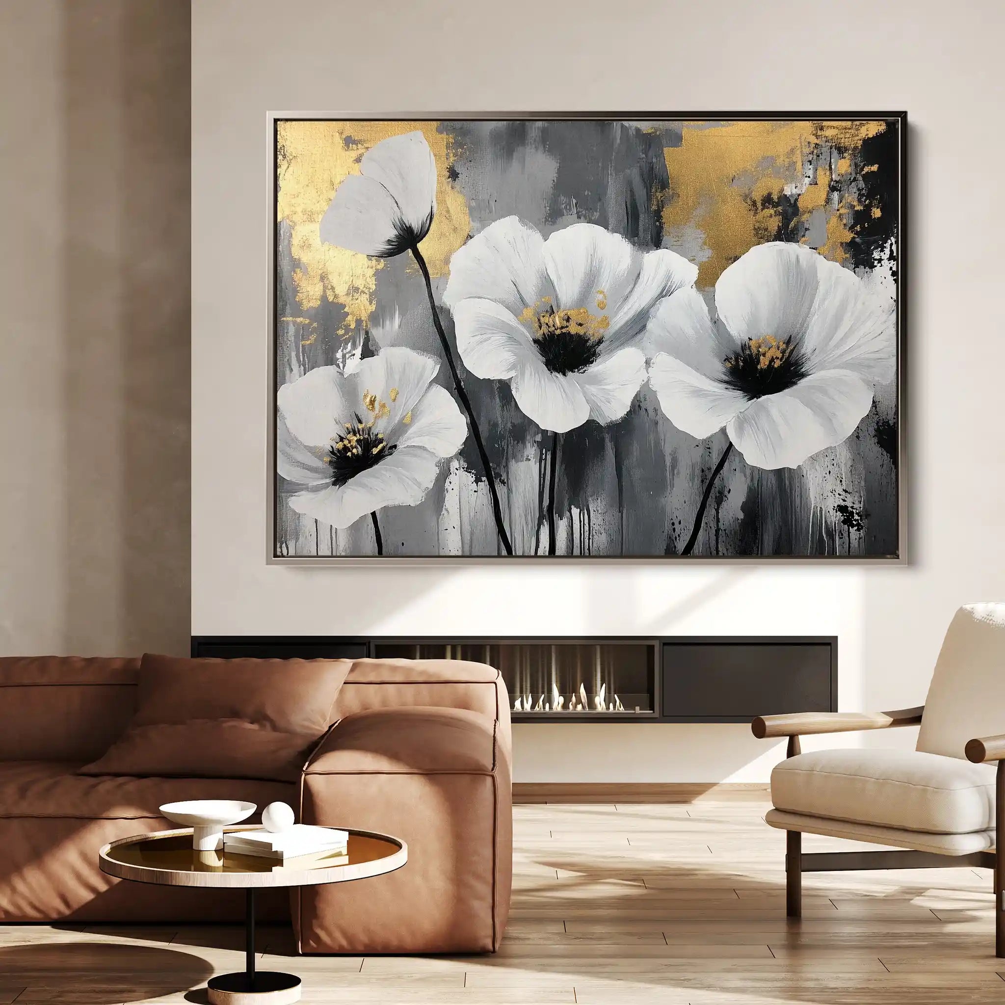 Floral Canvas Wall Art WAD993-F 90 x 60 cm / Stretched on hidden frame