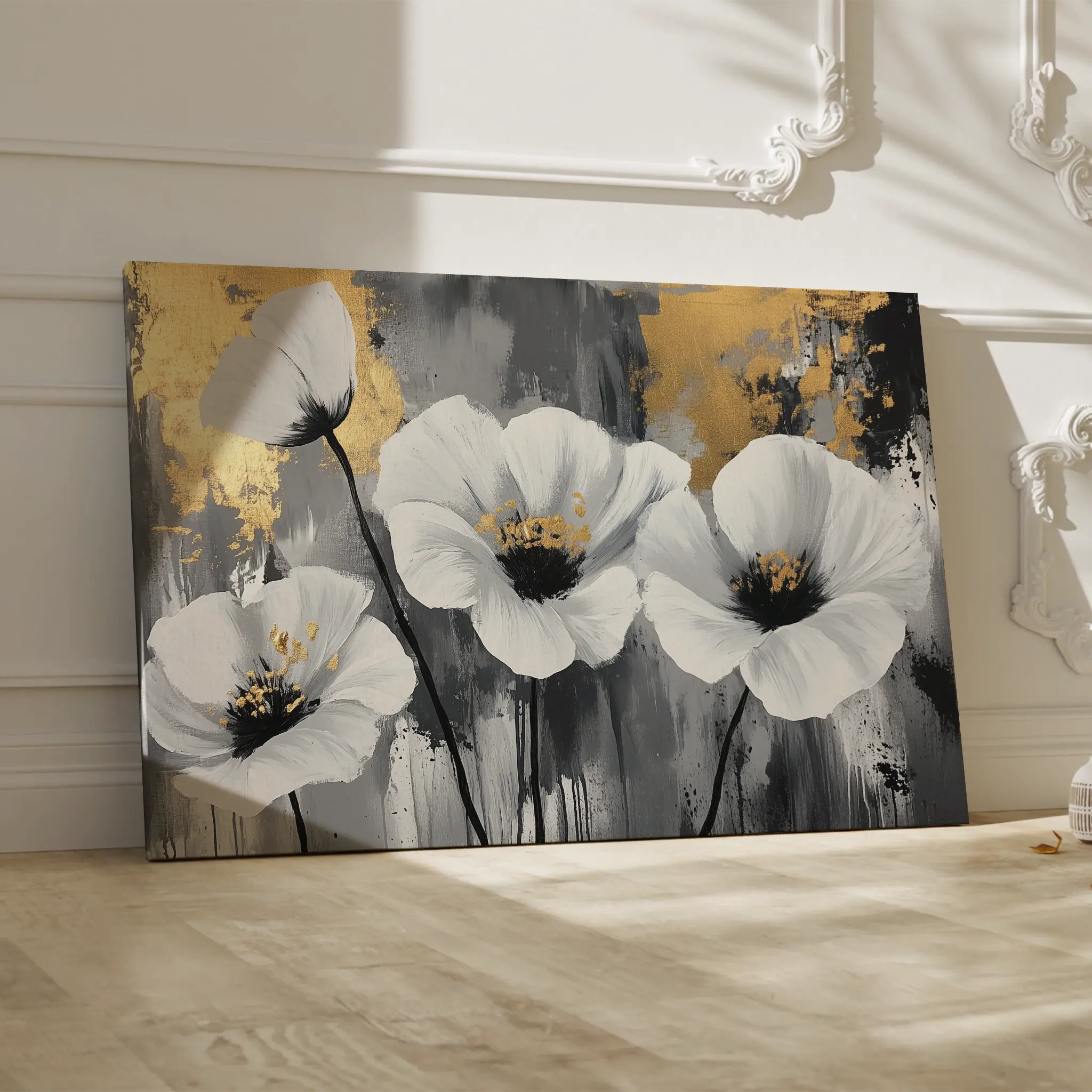 Floral Canvas Wall Art WAD993-F 90 x 60 cm / Stretched on hidden frame