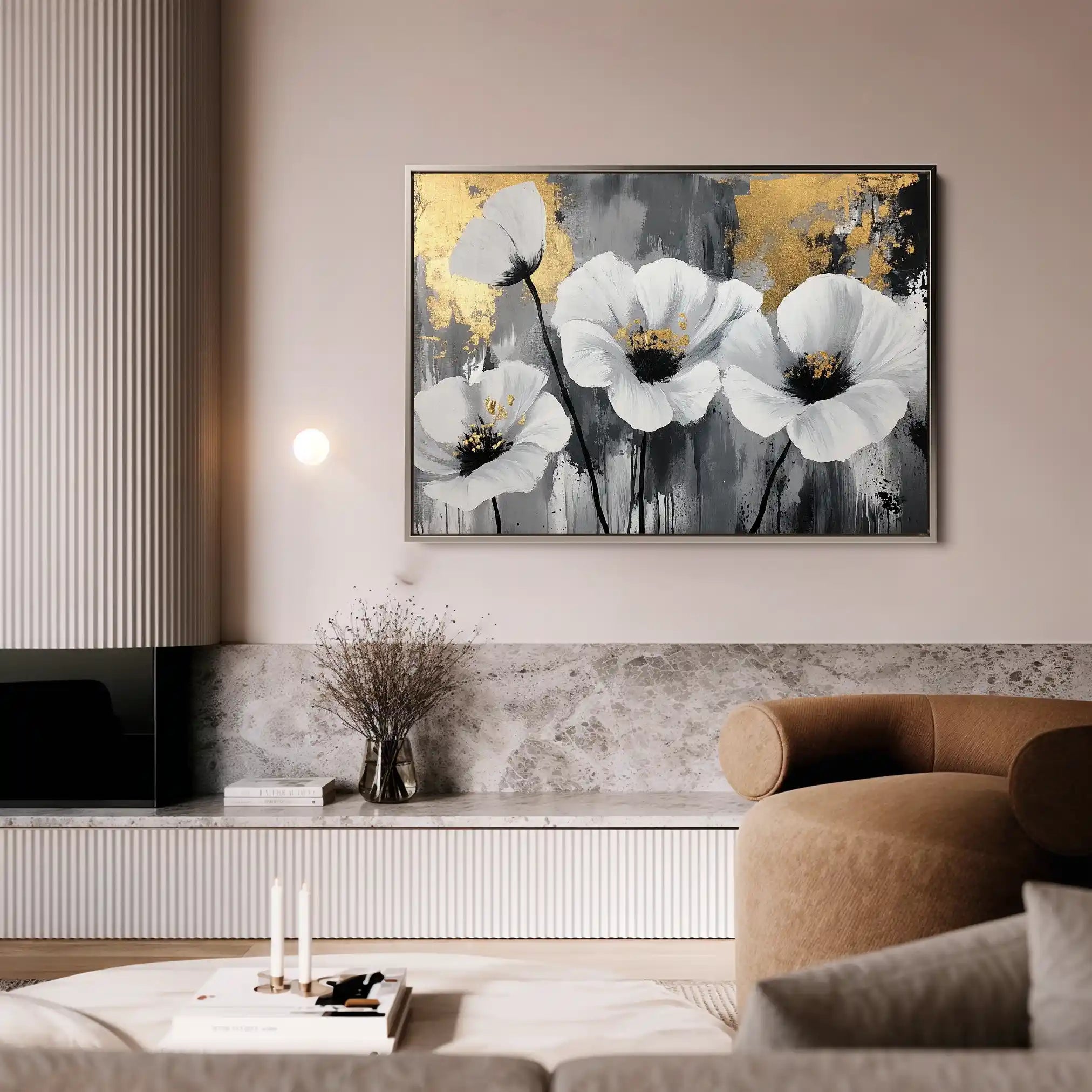 Floral Canvas Wall Art WAD993-F 90 x 60 cm / Stretched on hidden frame