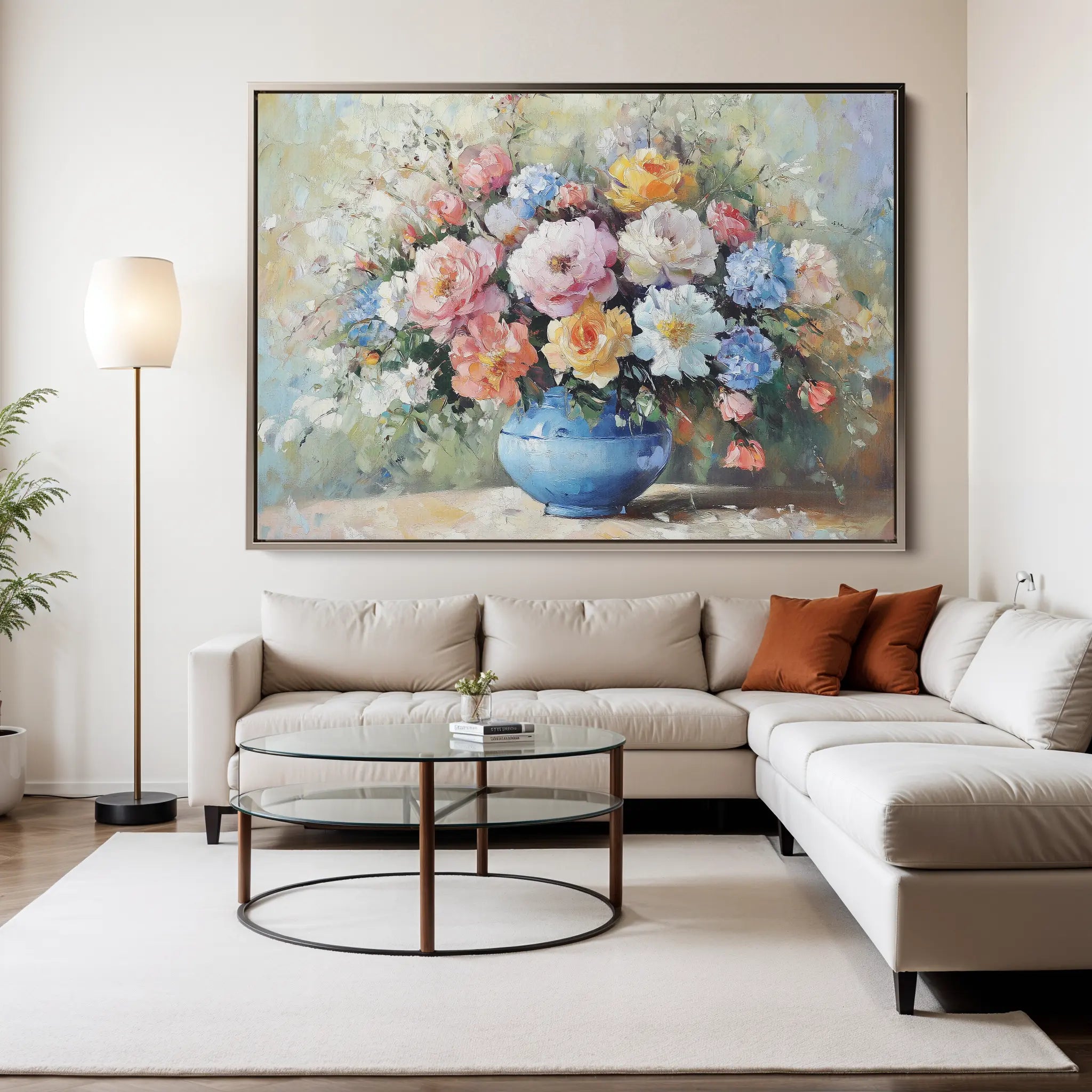 Floral Canvas Wall Art WAD994-F 90 x 60 cm / Stretched on hidden frame