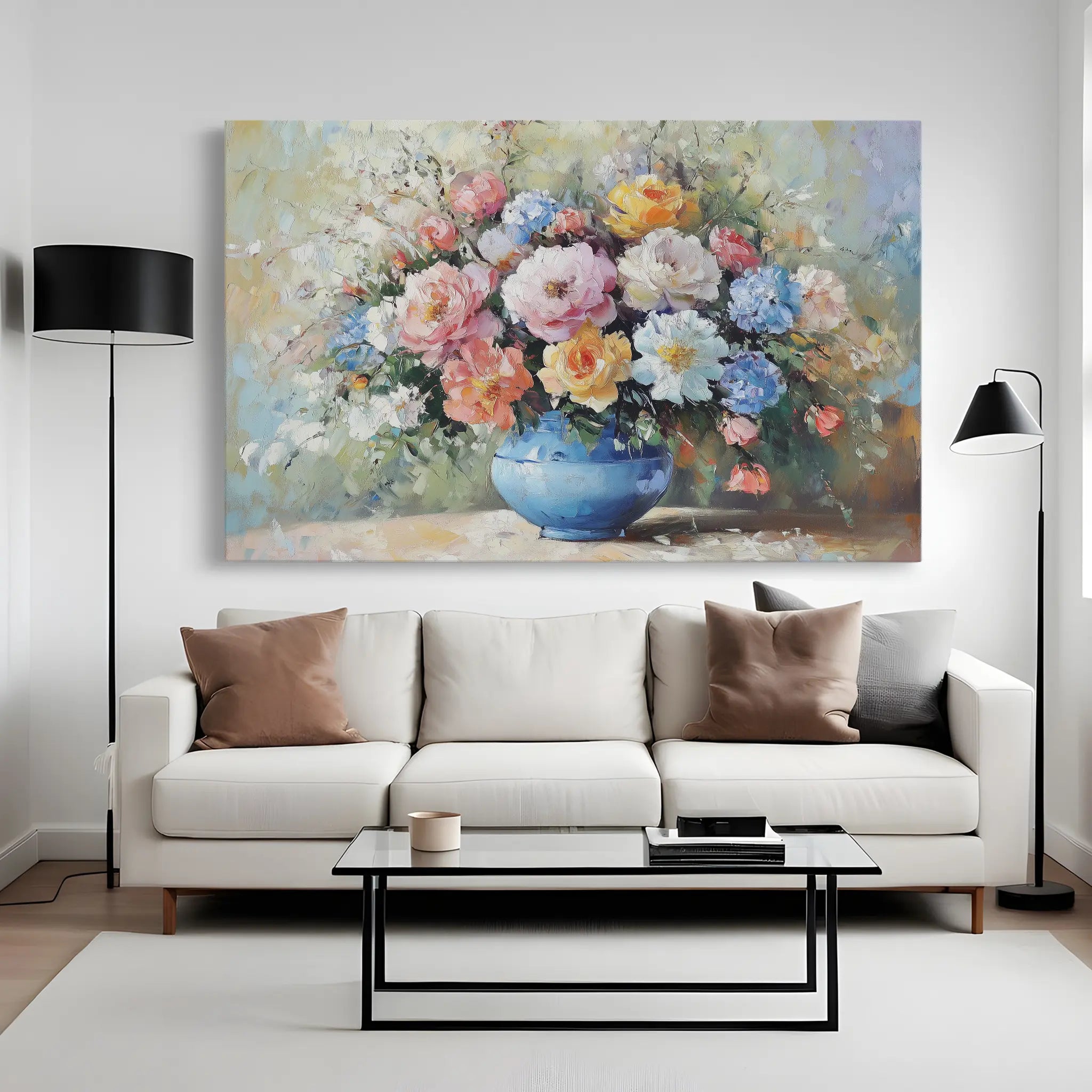 Floral Canvas Wall Art WAD994-F 90 x 60 cm / Stretched on hidden frame