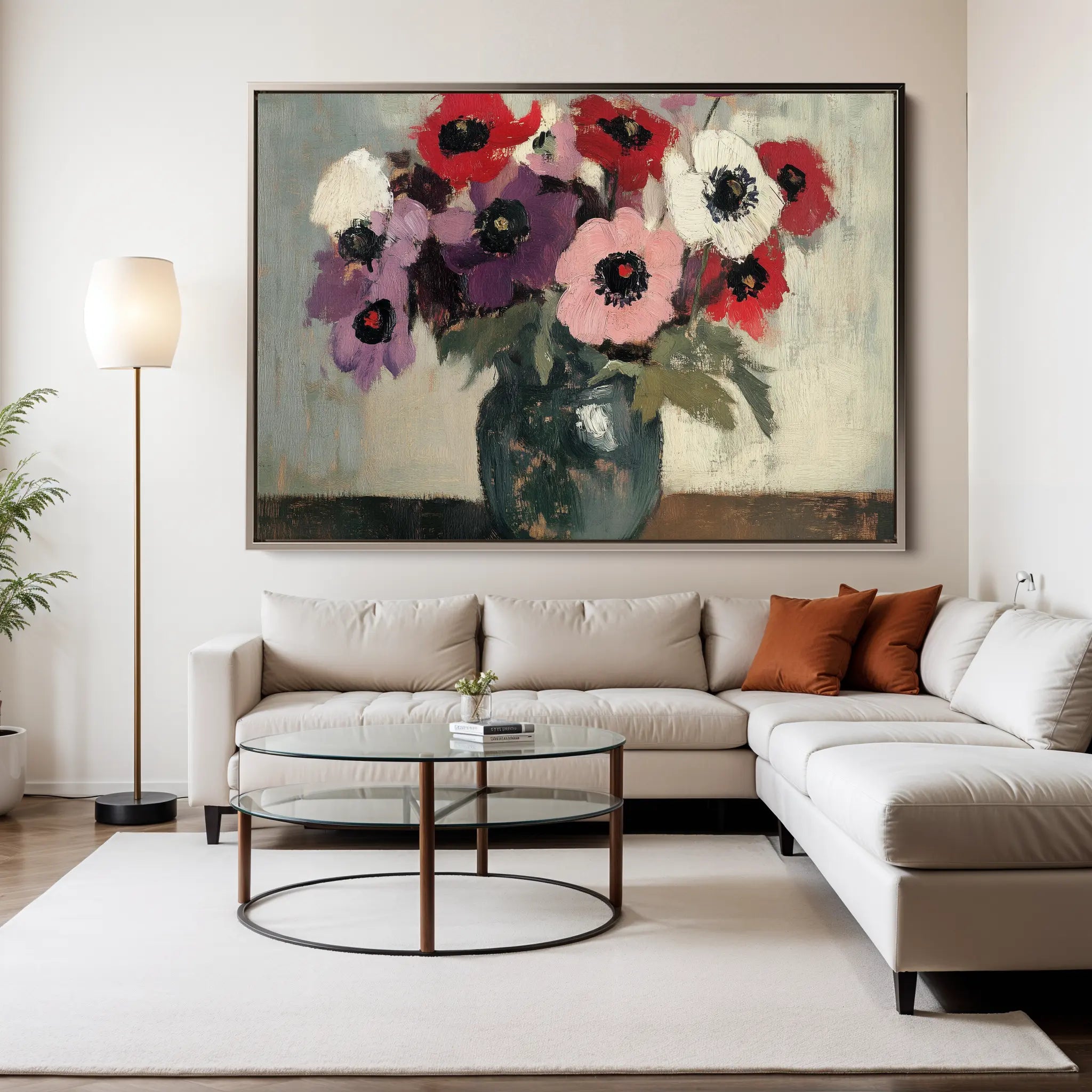 Floral Canvas Wall Art WAD995-F 90 x 60 cm / Stretched on hidden frame