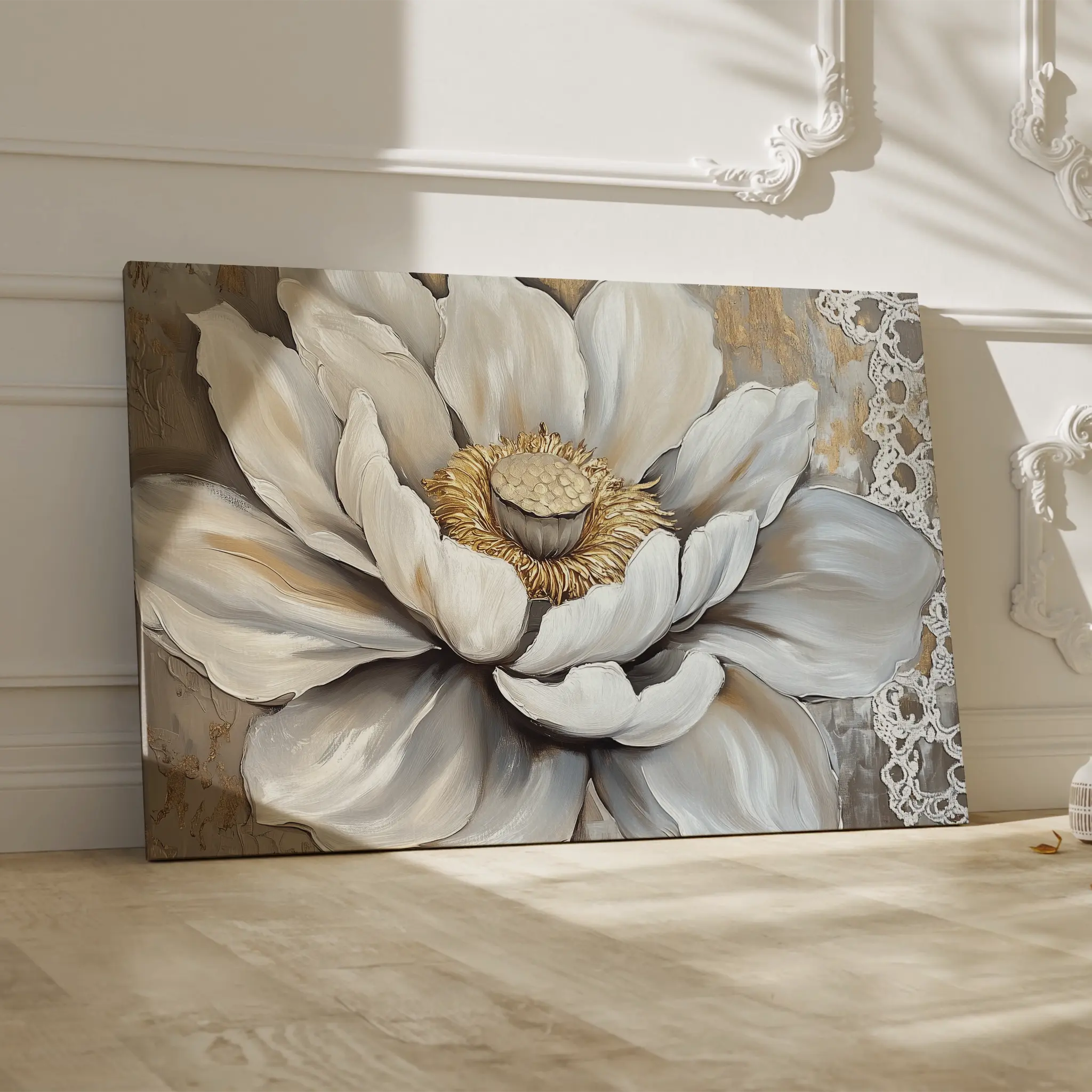 Floral Canvas Wall Art WAD996-F 90 x 60 cm / Stretched on hidden frame