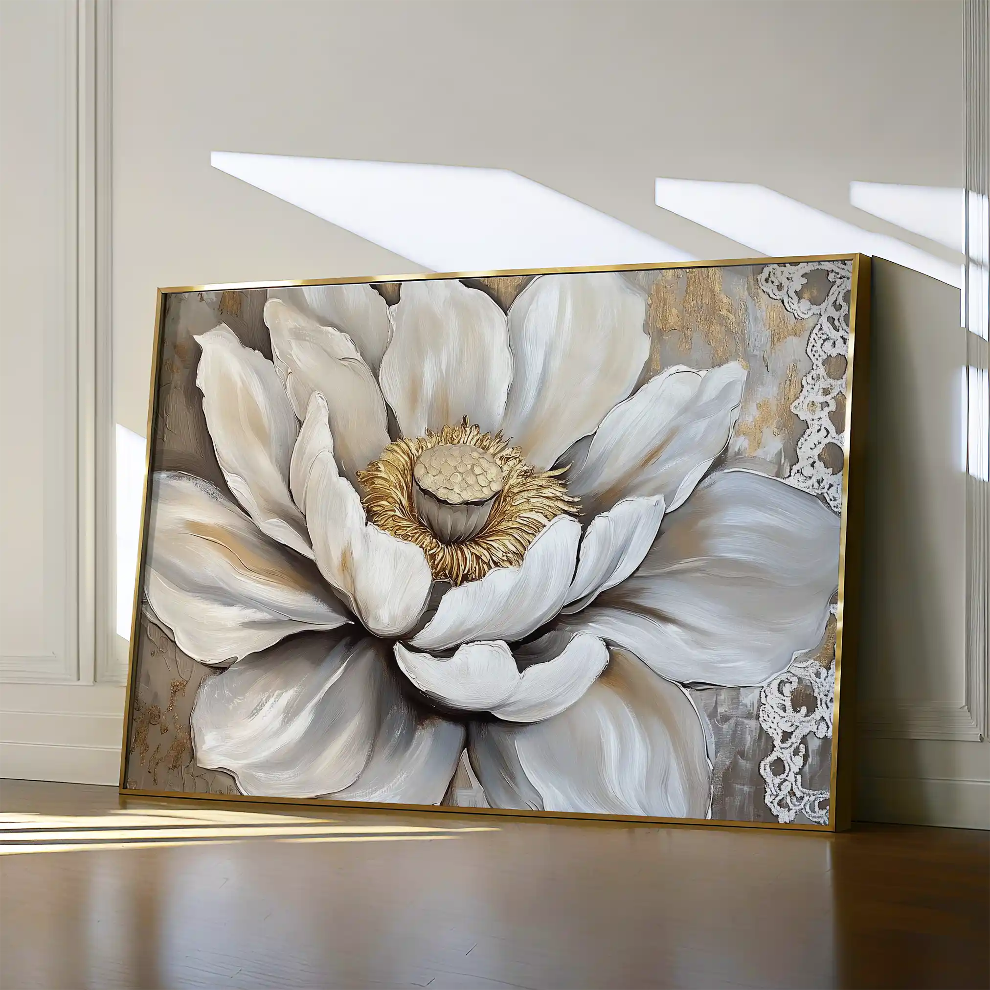 Floral Canvas Wall Art WAD996-F 90 x 60 cm / Stretched on hidden frame