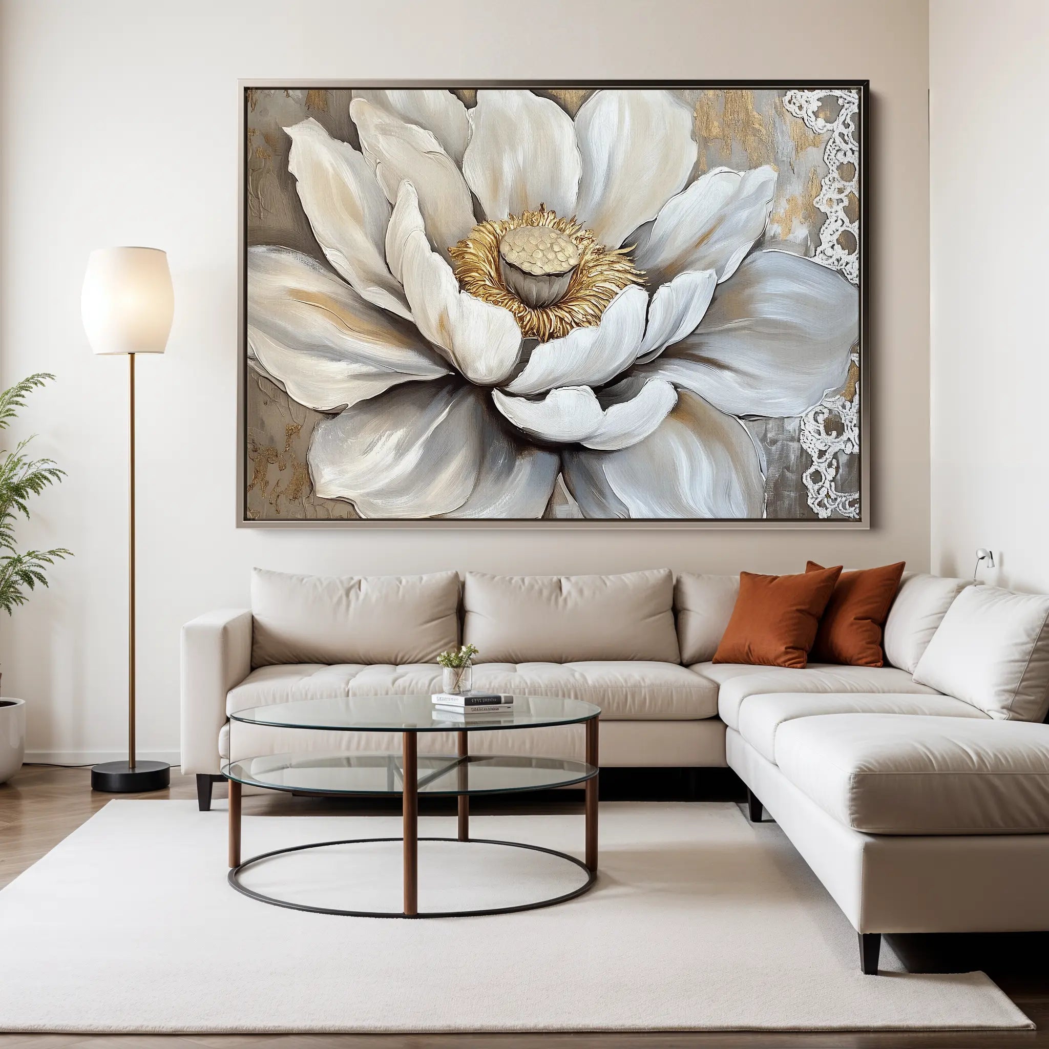 Floral Canvas Wall Art WAD996-F 90 x 60 cm / Stretched on hidden frame