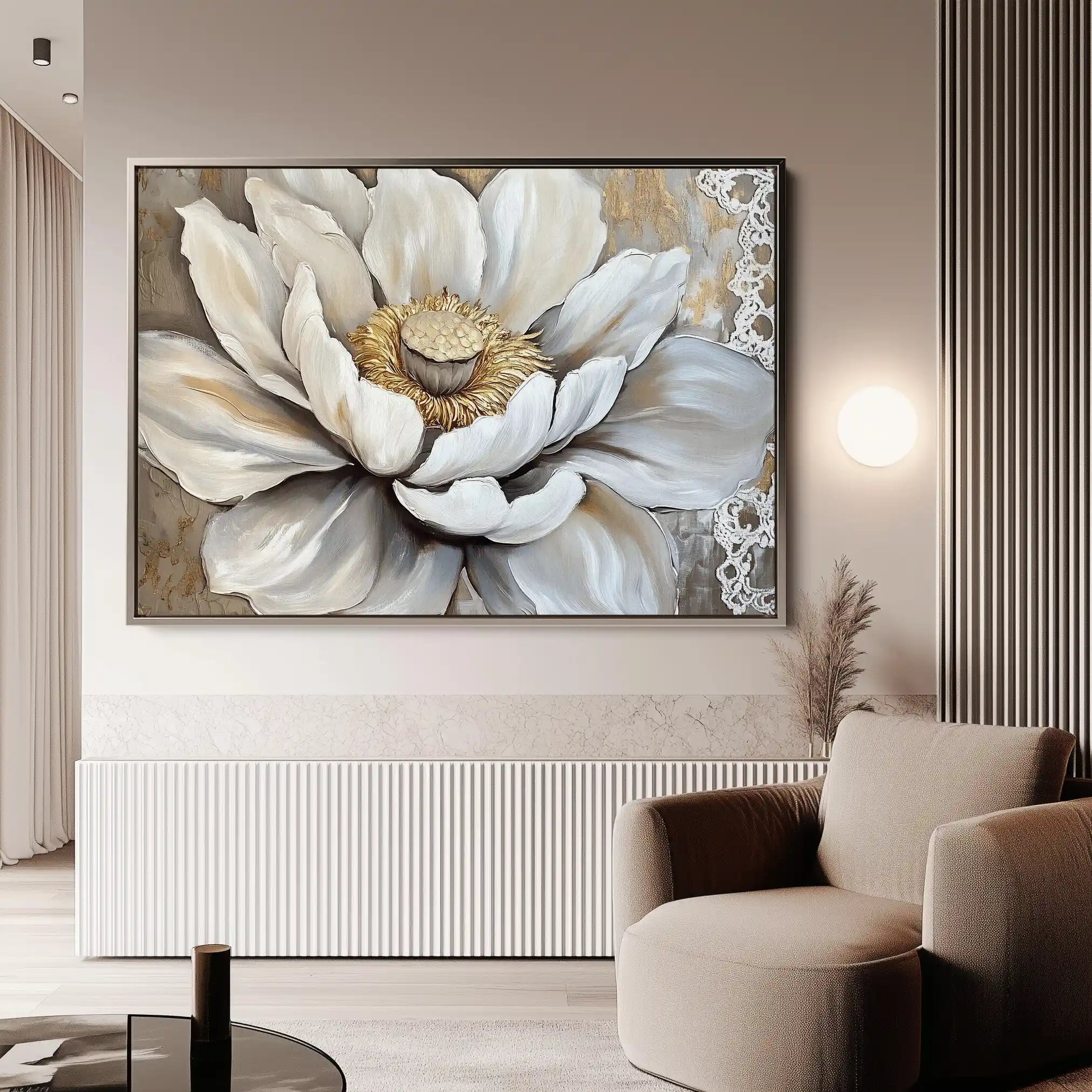 Floral Canvas Wall Art WAD996-F 90 x 60 cm / Stretched on hidden frame