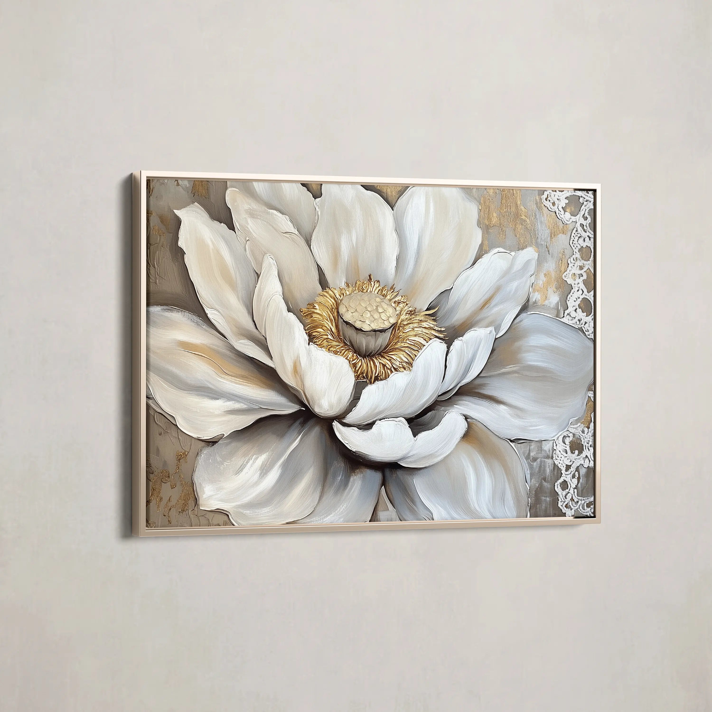 Floral Canvas Wall Art WAD996-F 90 x 60 cm / Stretched on hidden frame