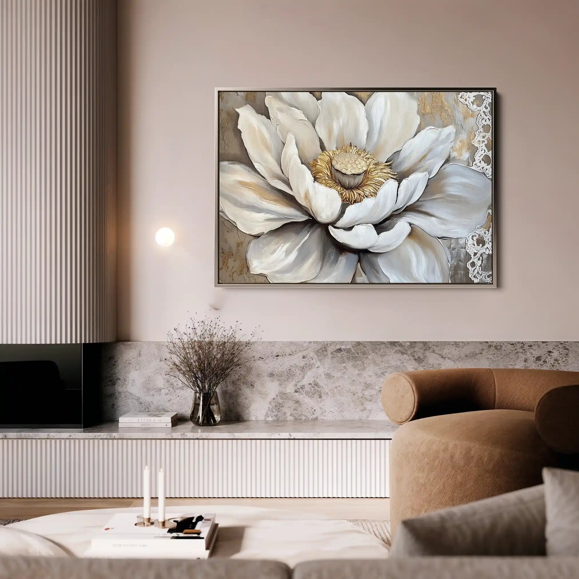 Floral Canvas Wall Art WAD996-F 90 x 60 cm / Stretched on hidden frame