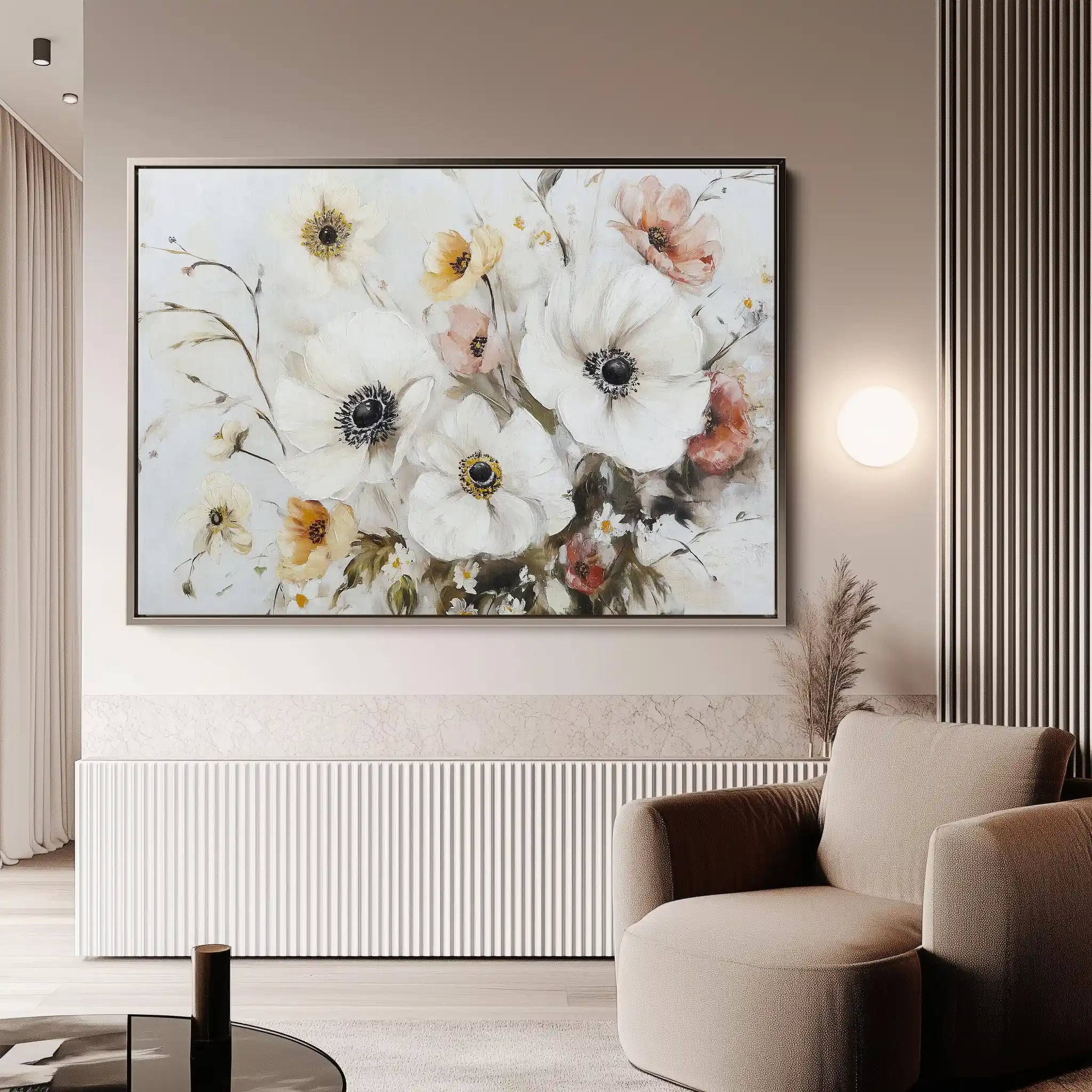 Floral Canvas Wall Art WAD997-F 90 x 60 cm / Stretched on hidden frame