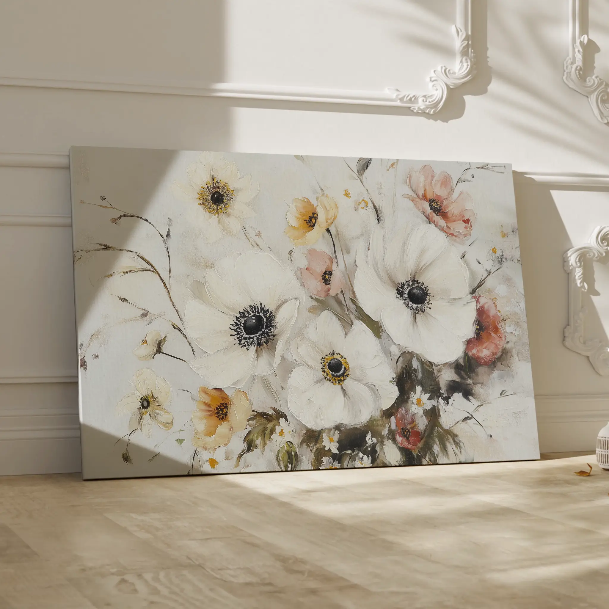 Floral Canvas Wall Art WAD997-F 90 x 60 cm / Stretched on hidden frame