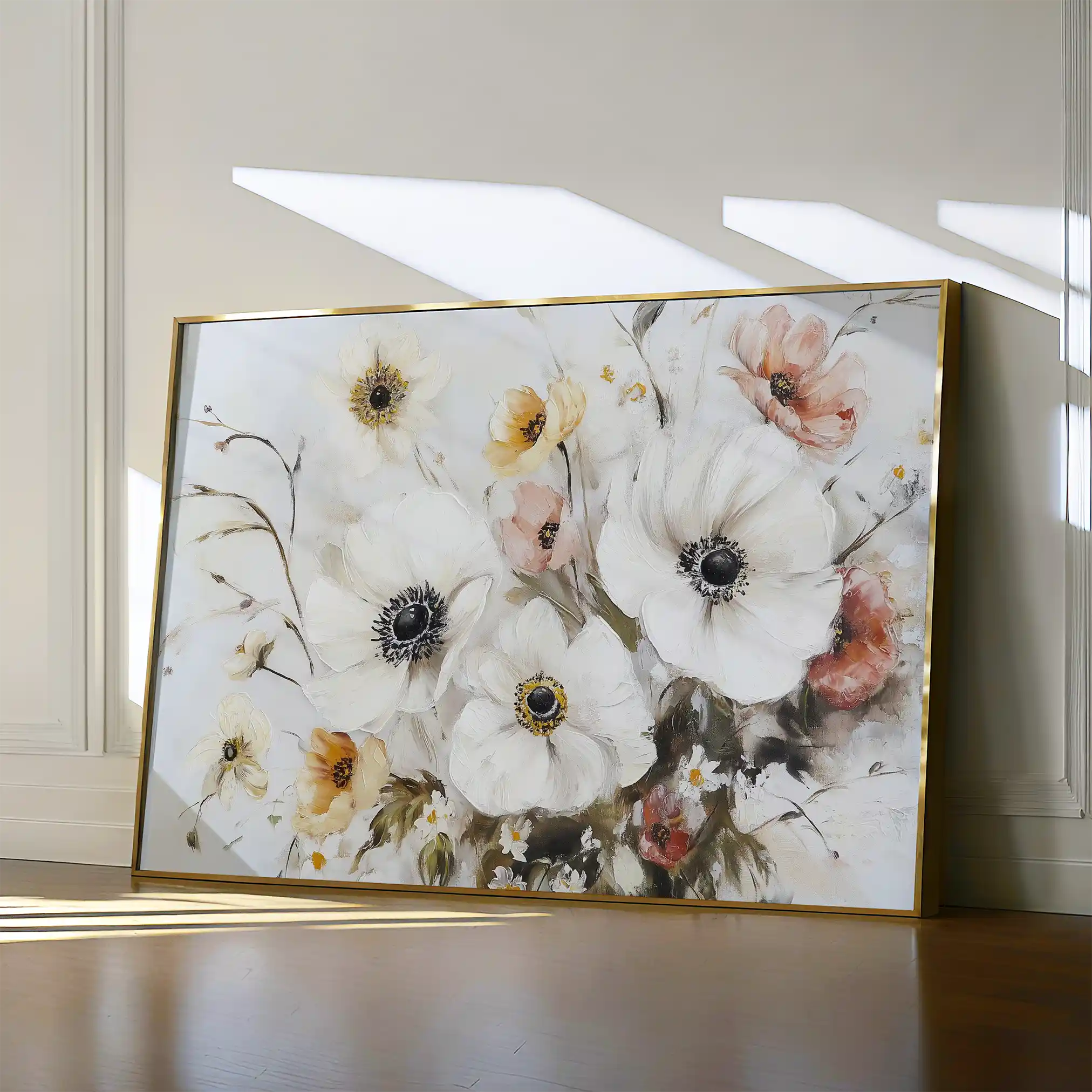 Floral Canvas Wall Art WAD997-F 90 x 60 cm / Stretched on hidden frame