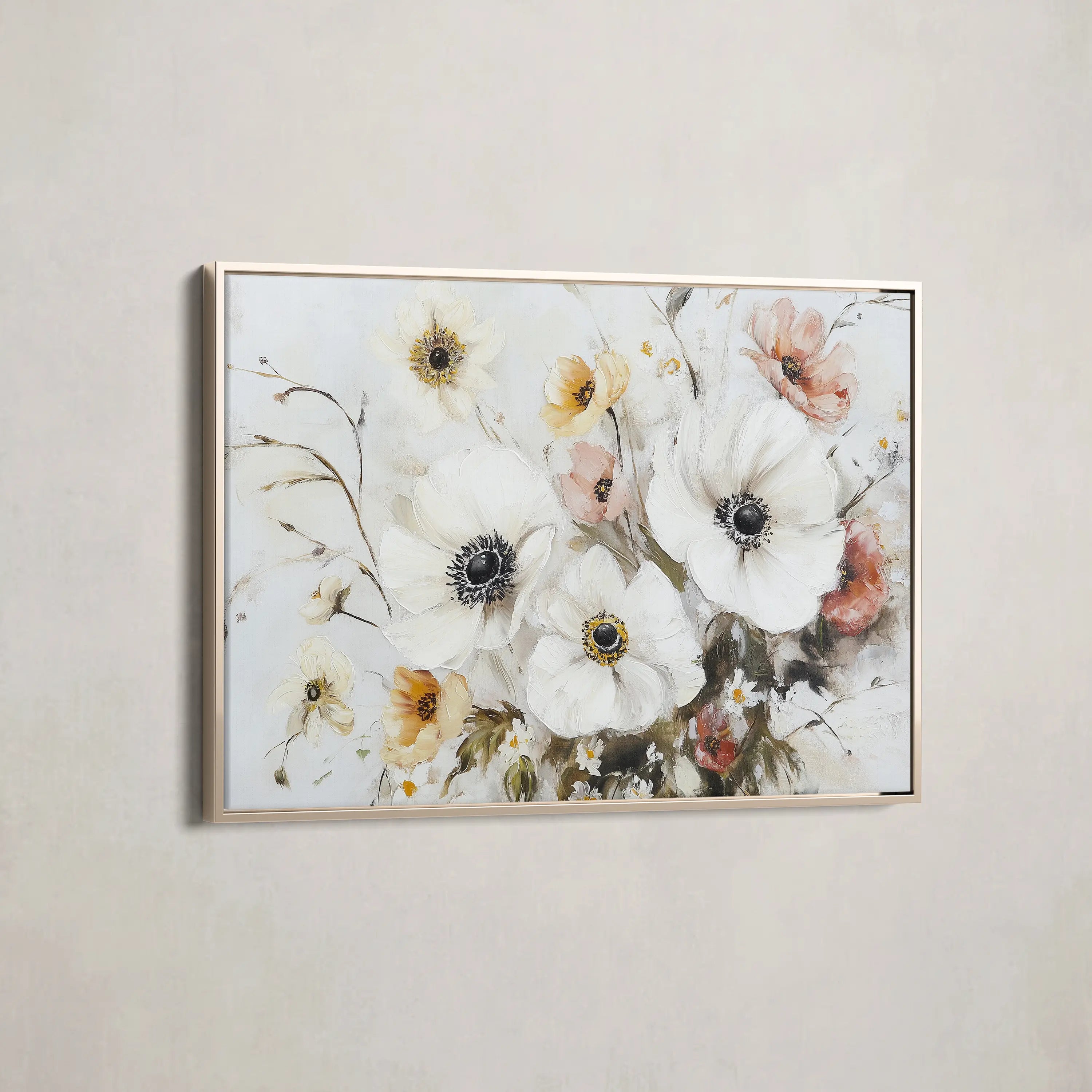 Floral Canvas Wall Art WAD997-F 90 x 60 cm / Stretched on hidden frame