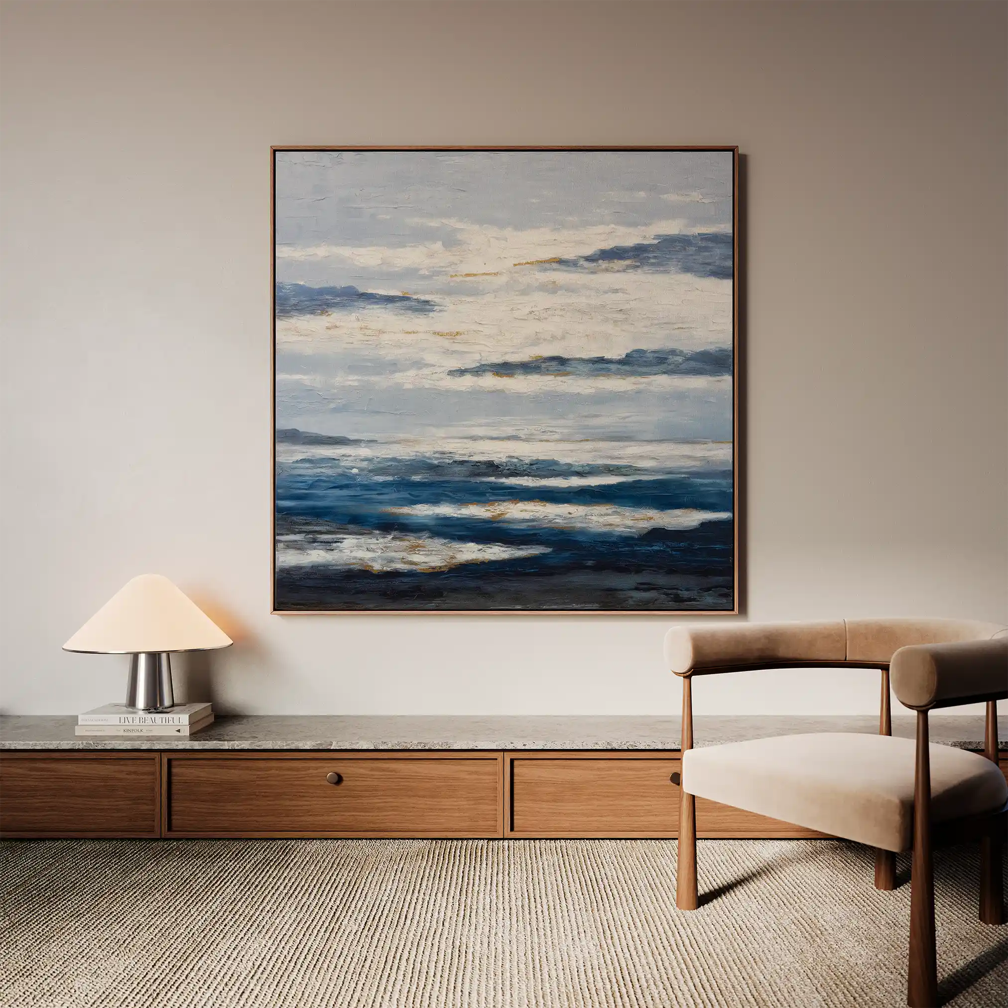 Abstract 998 Canvas Art 60 x 60 cm / Stretched on hidden frame