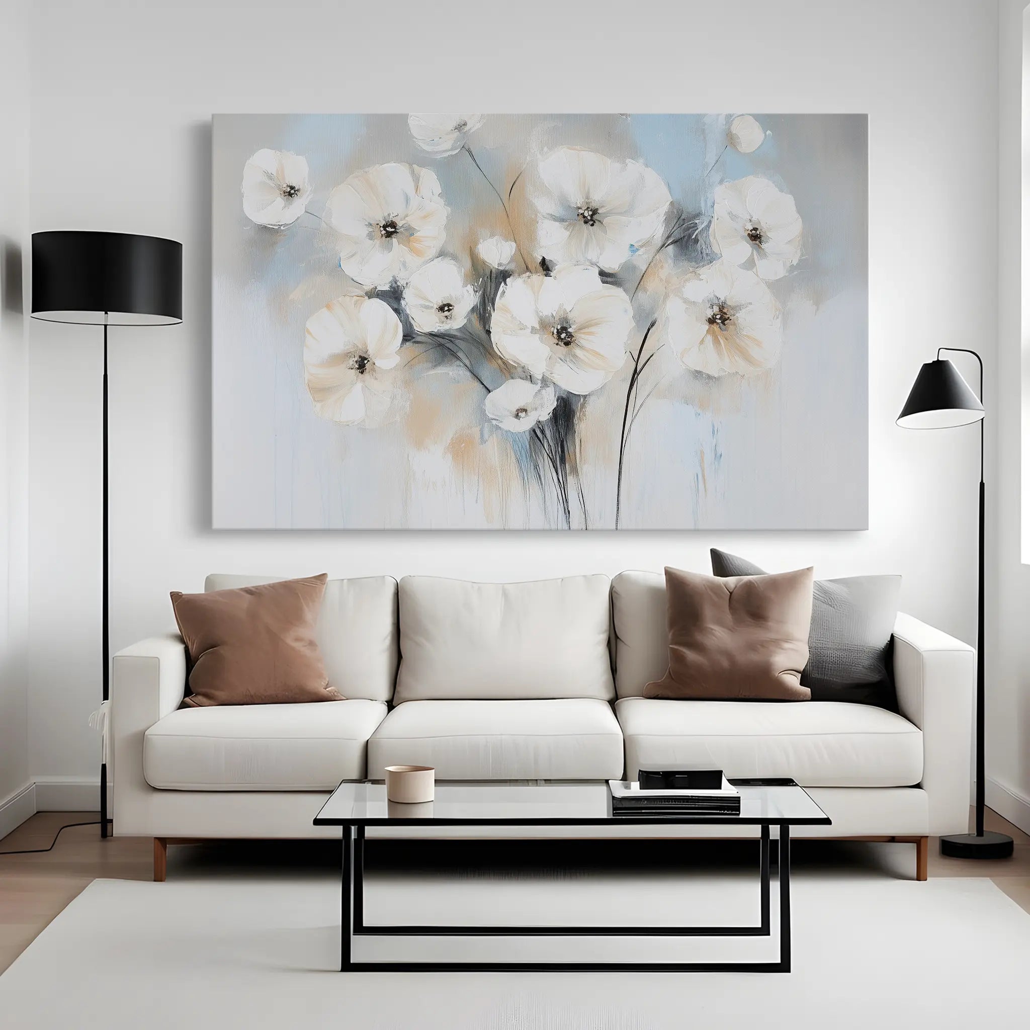 Floral Canvas Wall Art WAD998-F 90 x 60 cm / Stretched on hidden frame