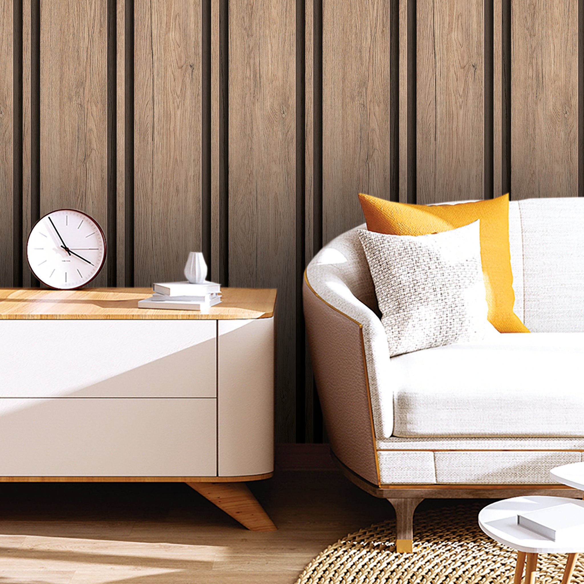 Slats & Wood Wallpaper WAL1500-W