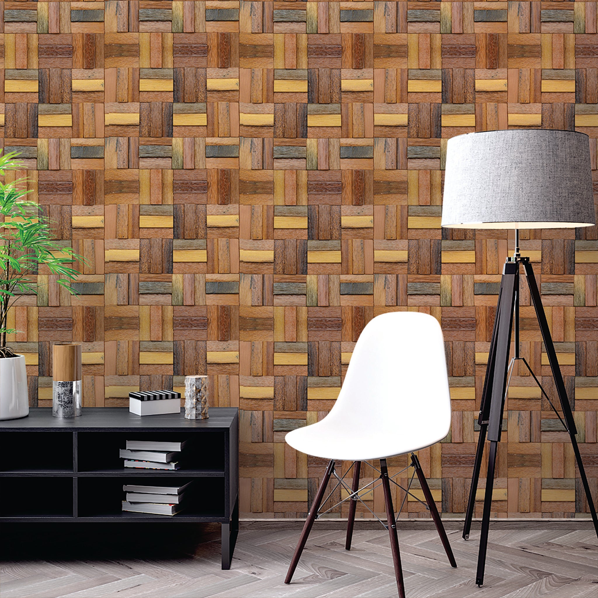 Slats & Wood Wallpaper WAL1607-W