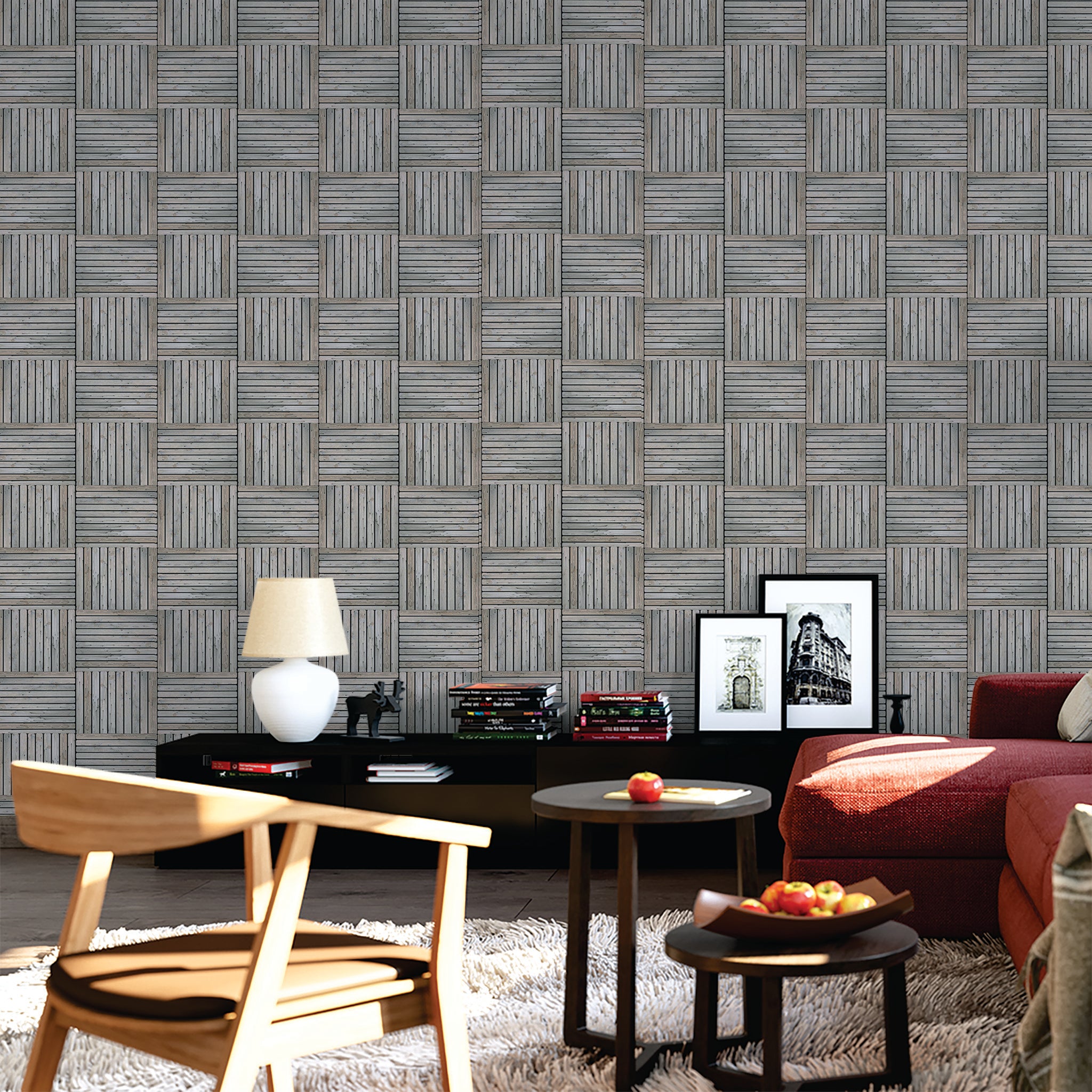 Slats & Wood Wallpaper WAL1611-W