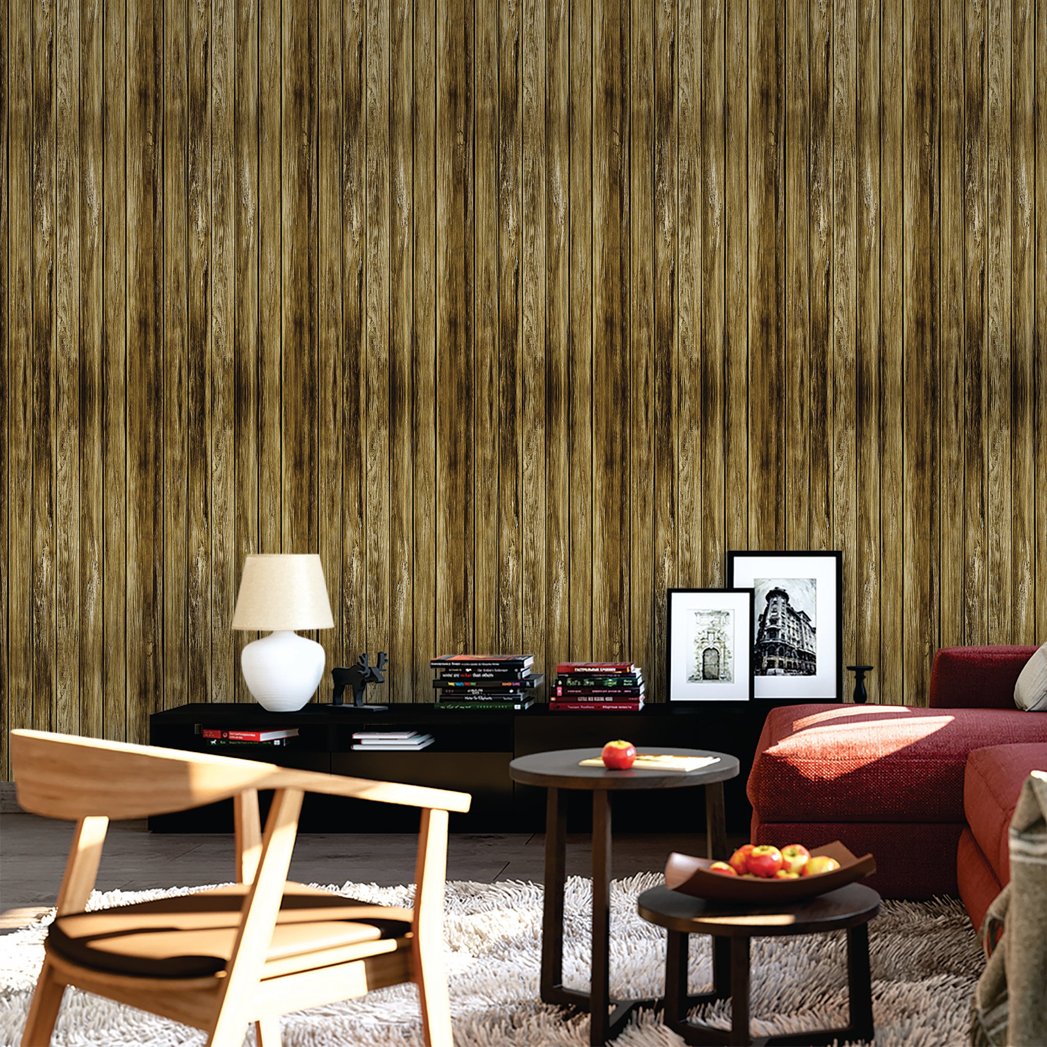 Slats & Wood Wallpaper WAL1615-W