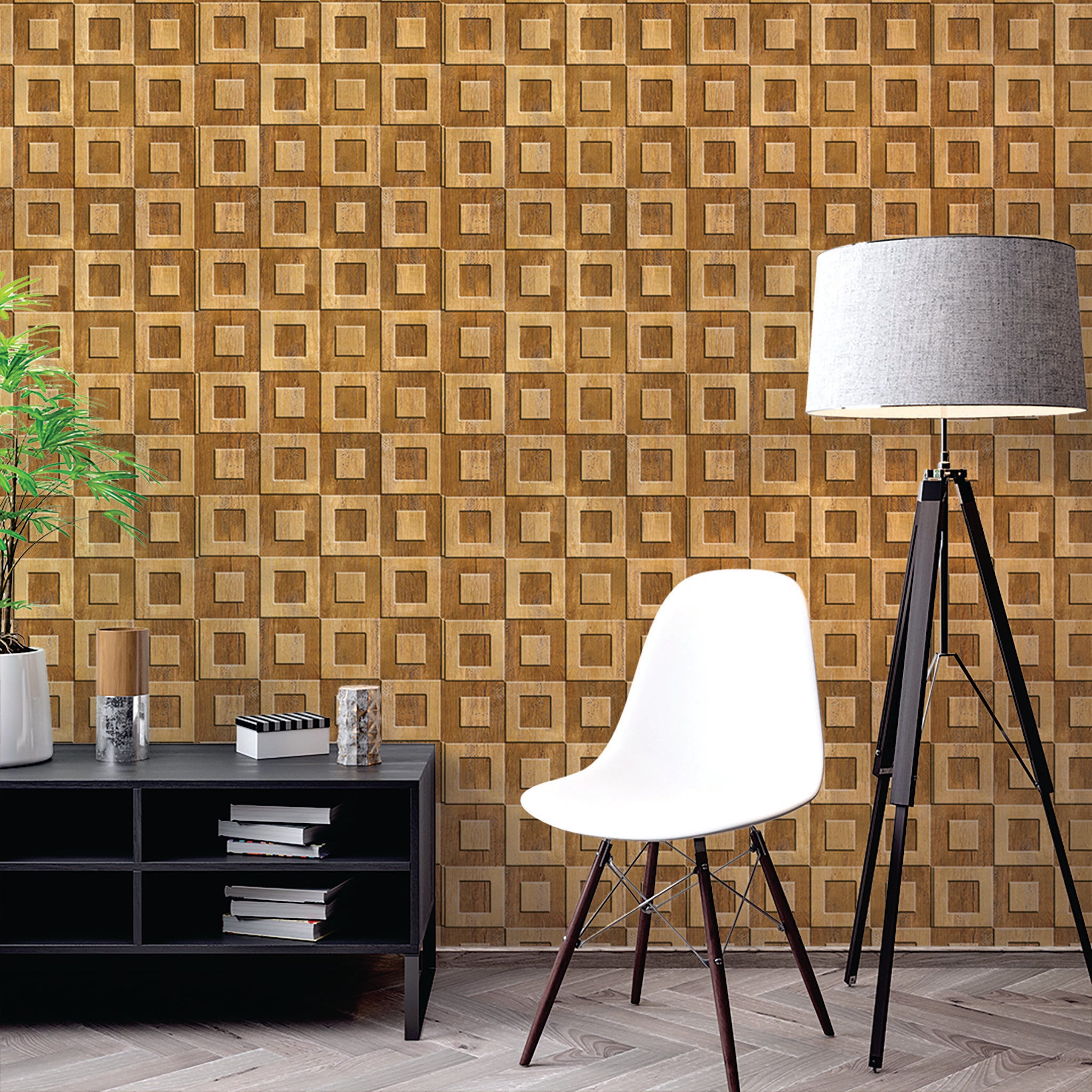 Slats & Wood Wallpaper WAL1635-W