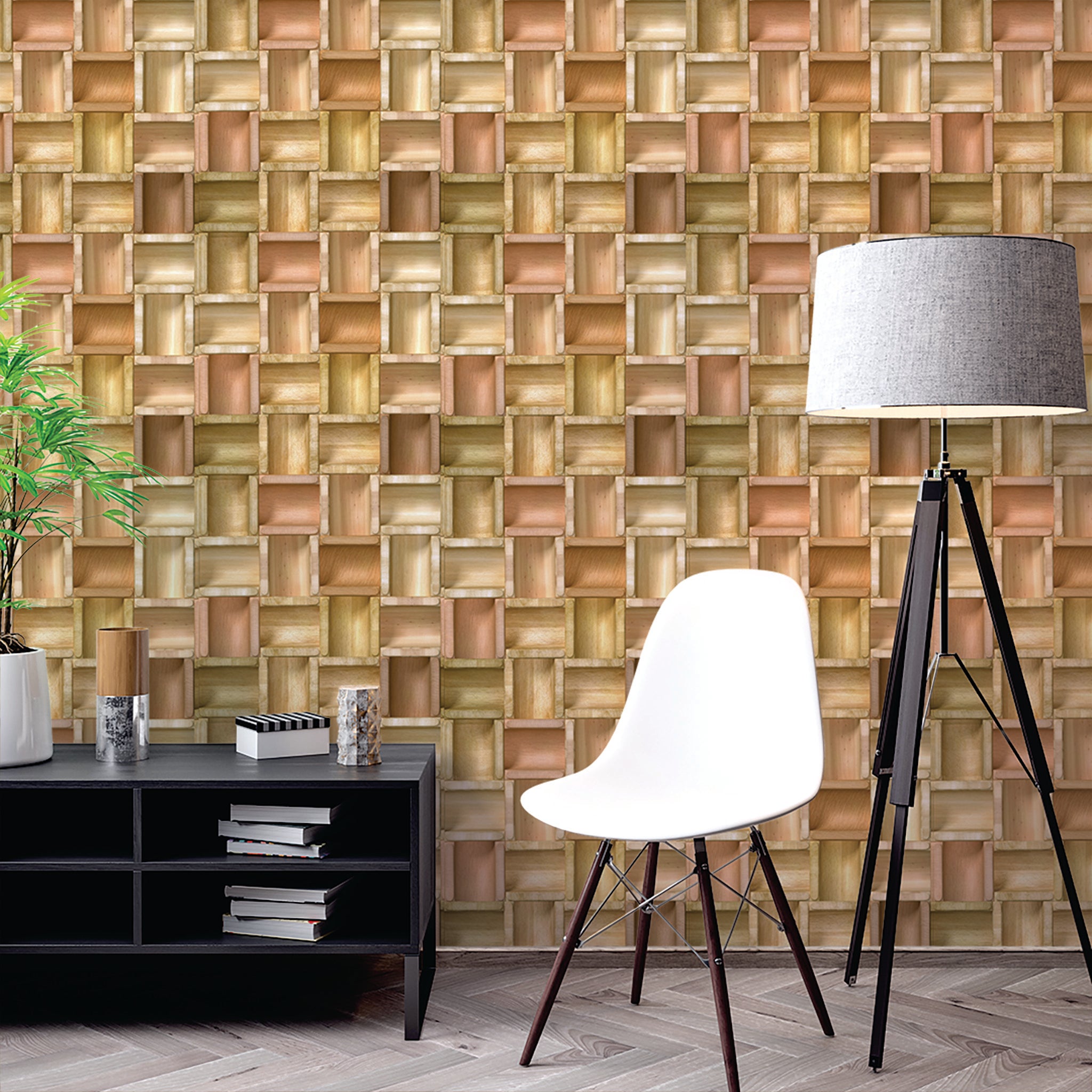 Slats & Wood Wallpaper WAL1651-W