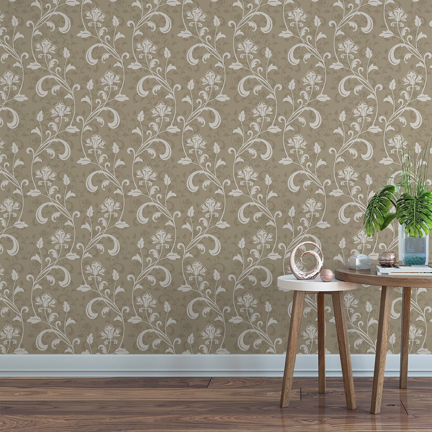 Floral & Leaves Wallpaper WAL1700-F