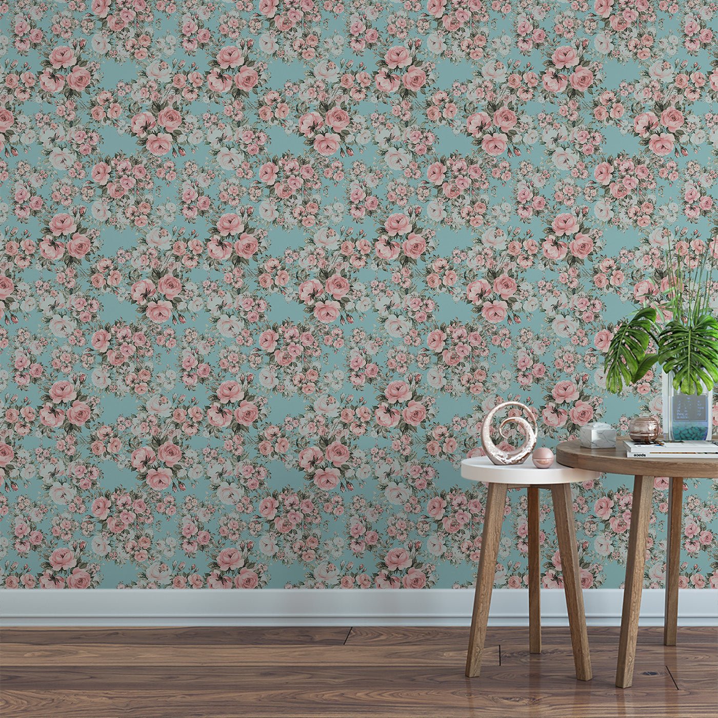 Floral & Leaves Wallpaper WAL1701-F