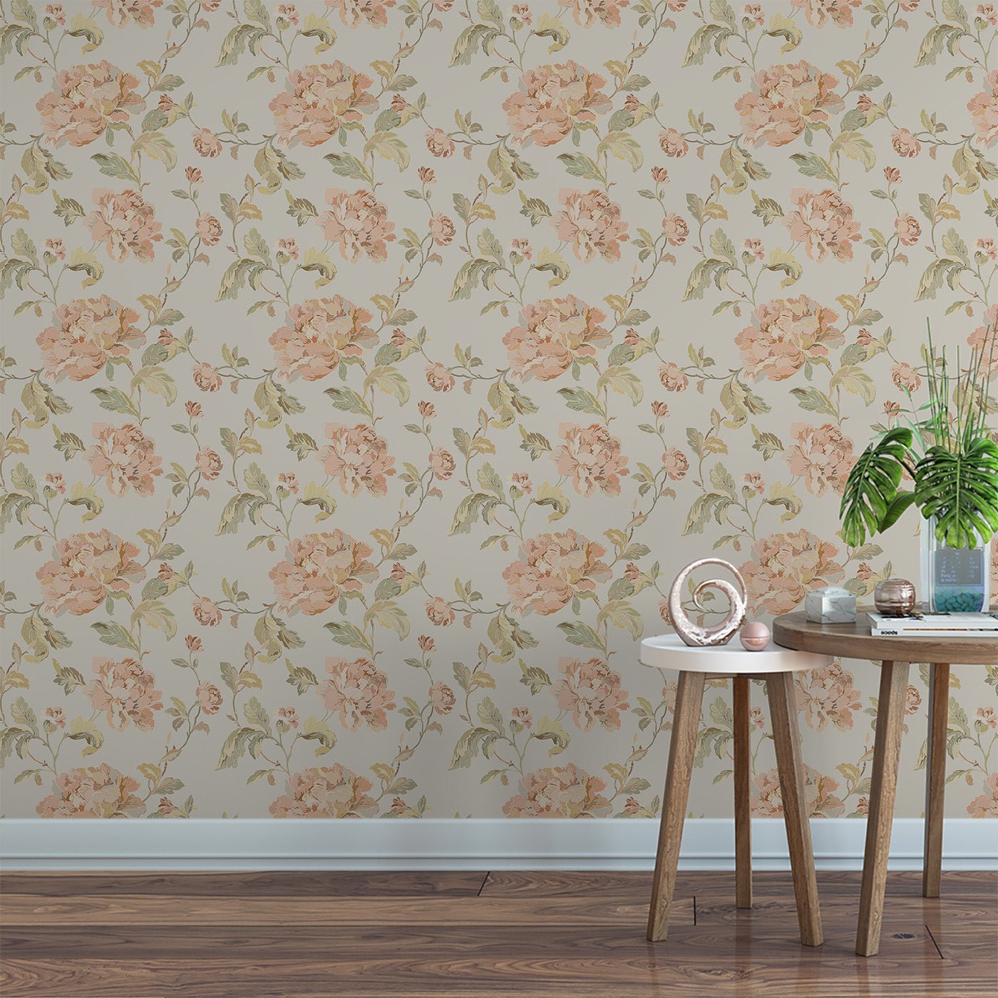 Floral & Leaves Wallpaper WAL1713-F