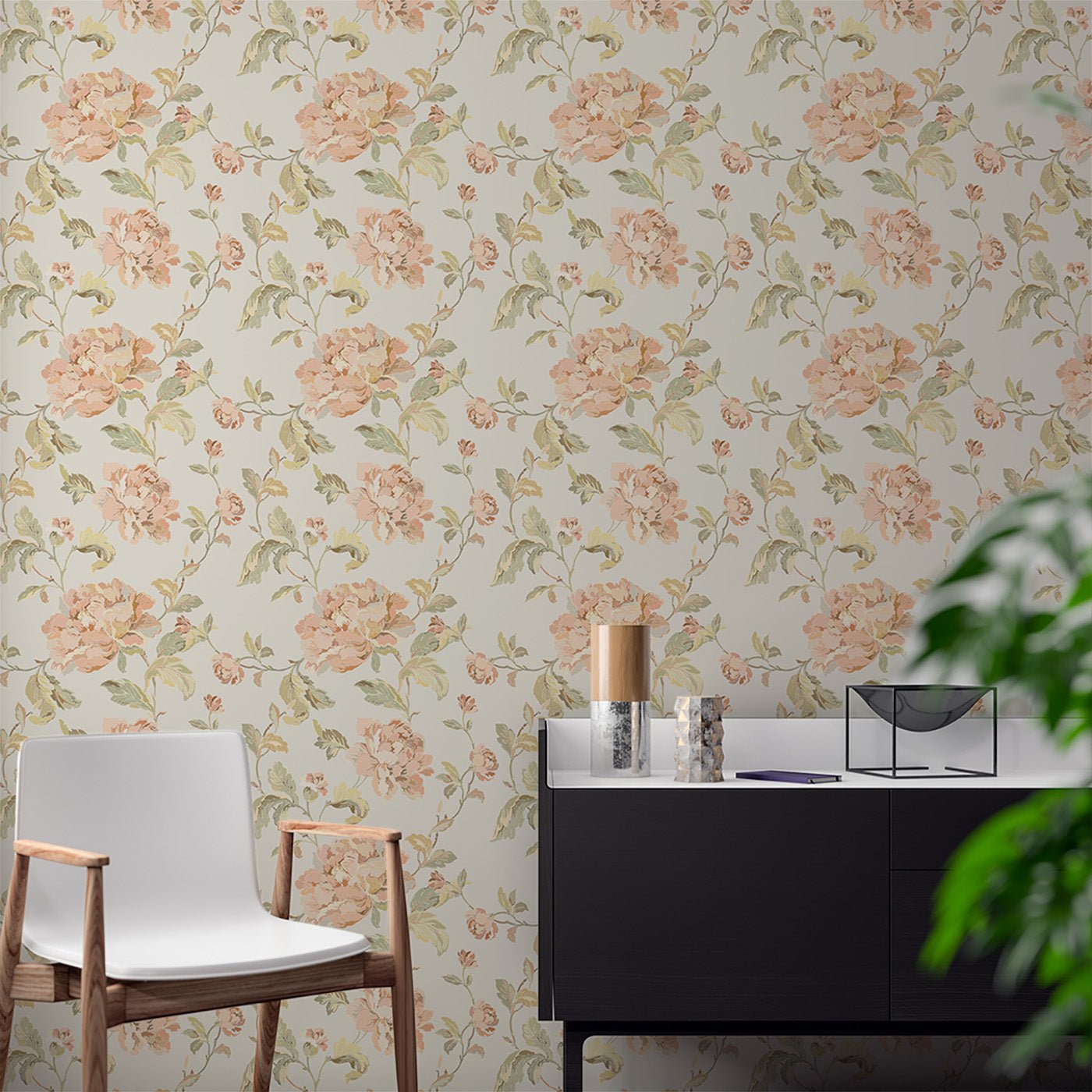 Floral & Leaves Wallpaper WAL1713-F