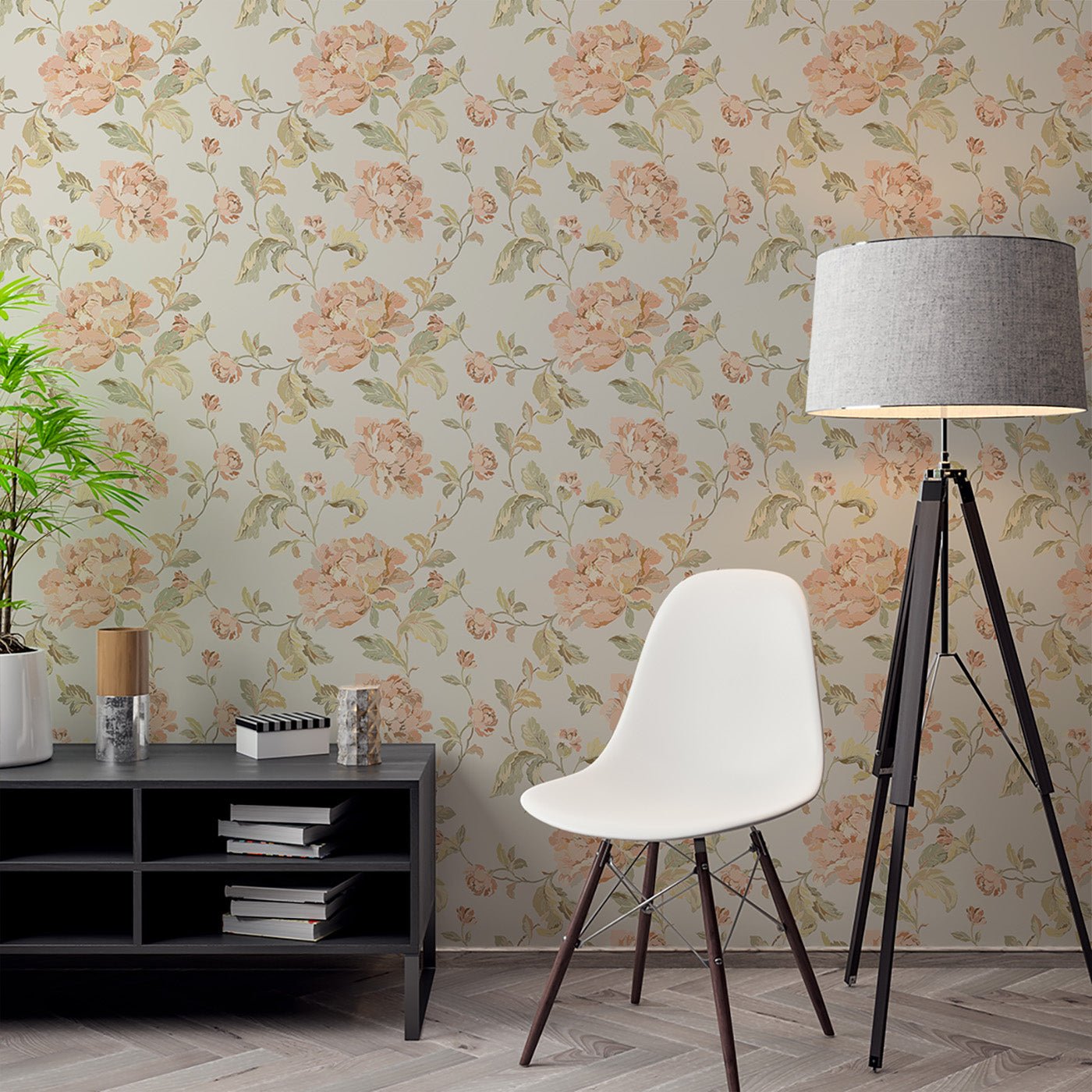 Floral & Leaves Wallpaper WAL1713-F