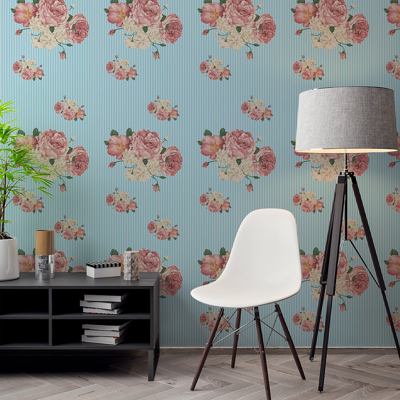 Floral & Leaves Wallpaper WAL1714-F