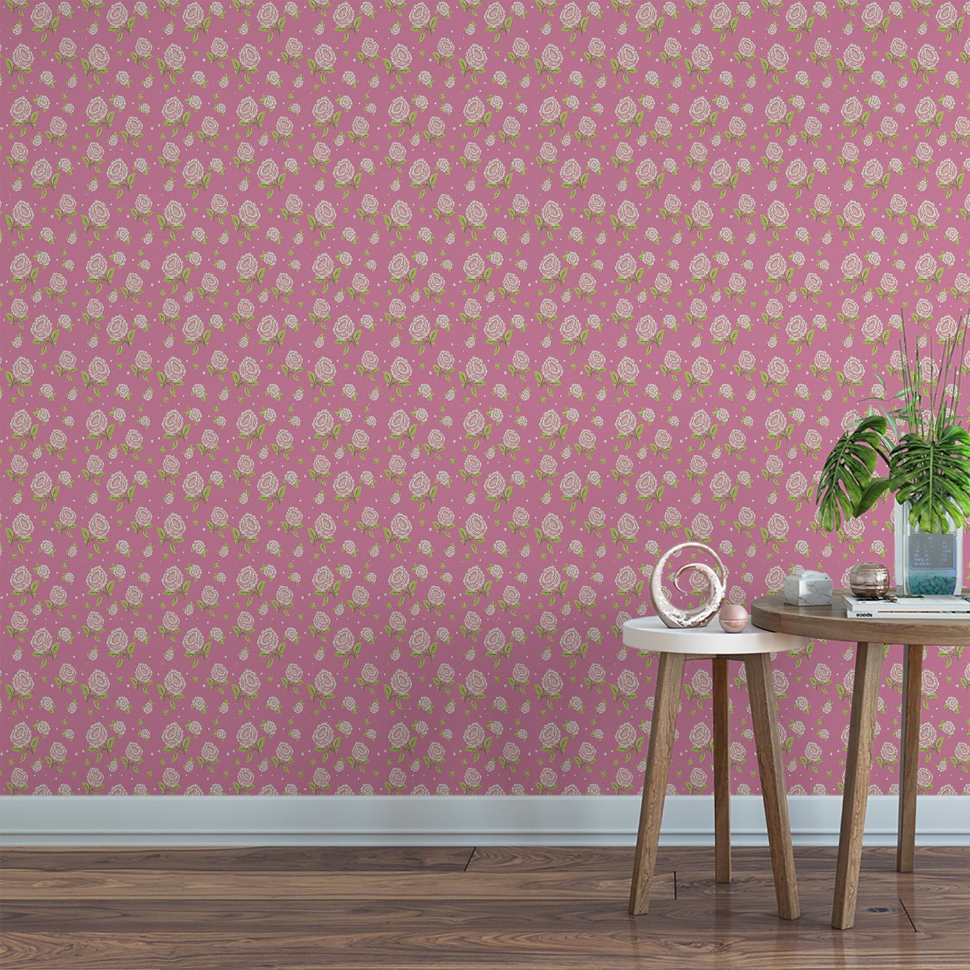 Floral & Leaves Wallpaper WAL1717-F