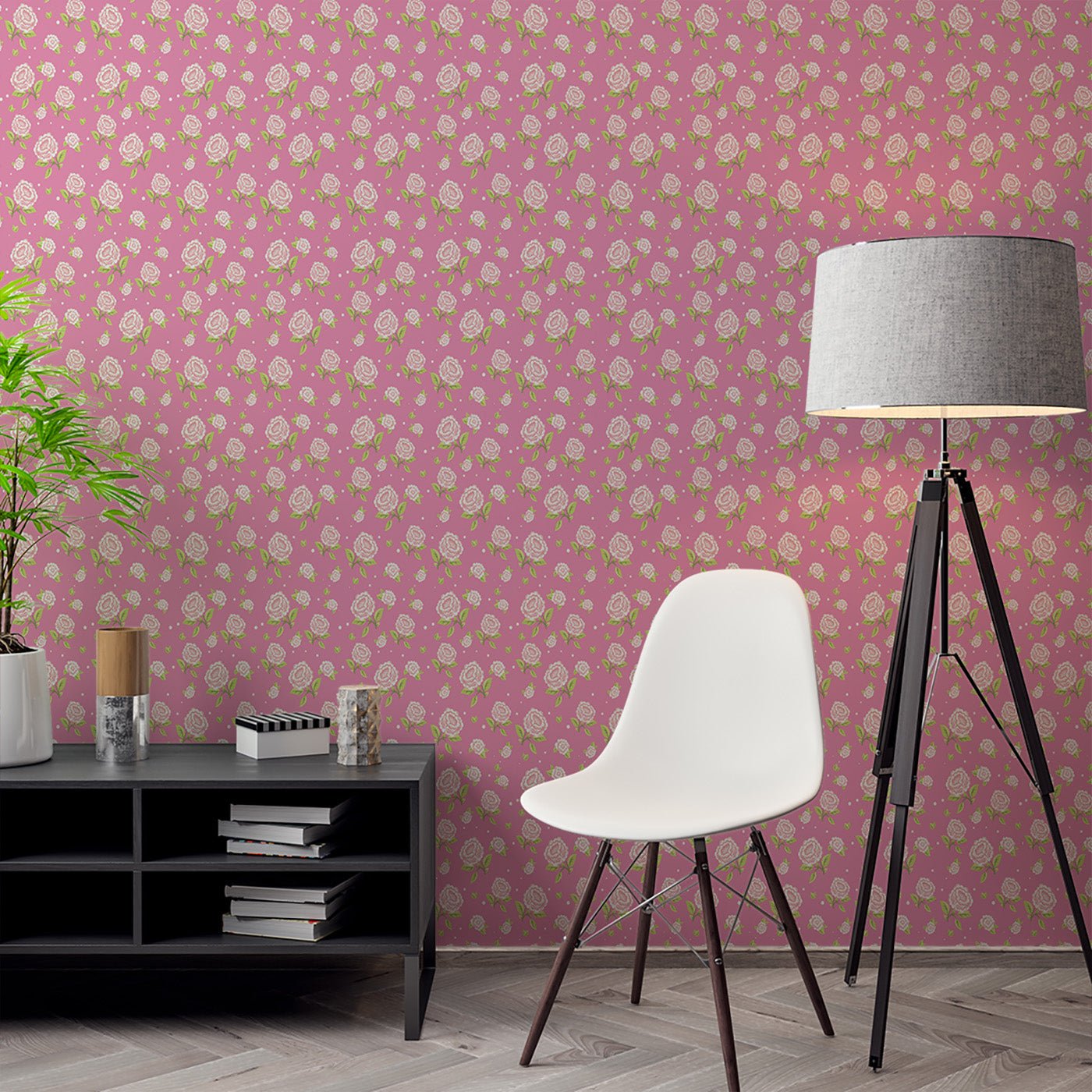 Floral & Leaves Wallpaper WAL1717-F