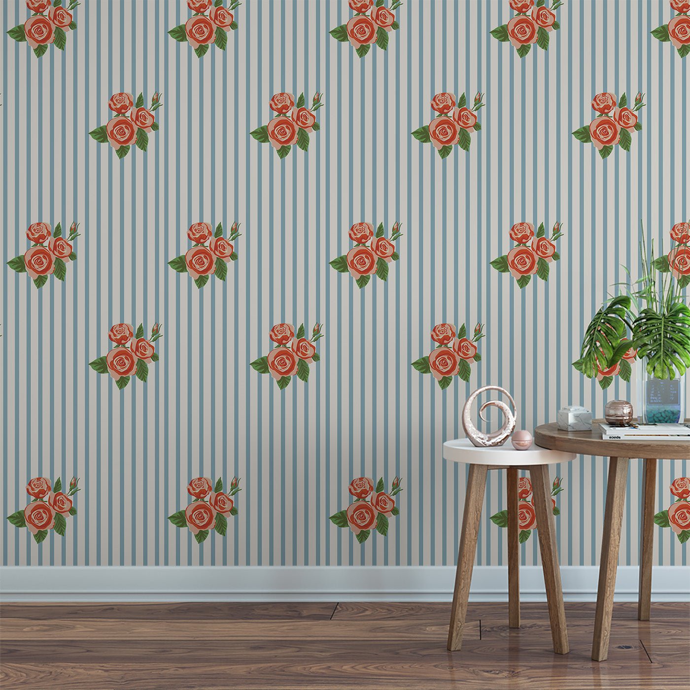 Floral & Leaves Wallpaper WAL1722-F