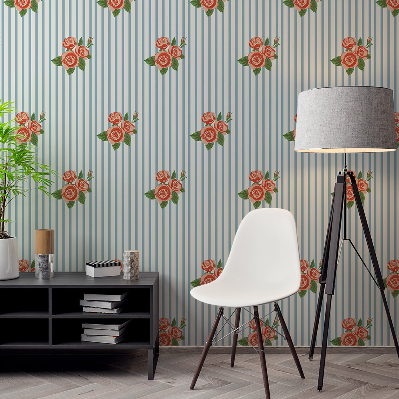 Floral & Leaves Wallpaper WAL1722-F