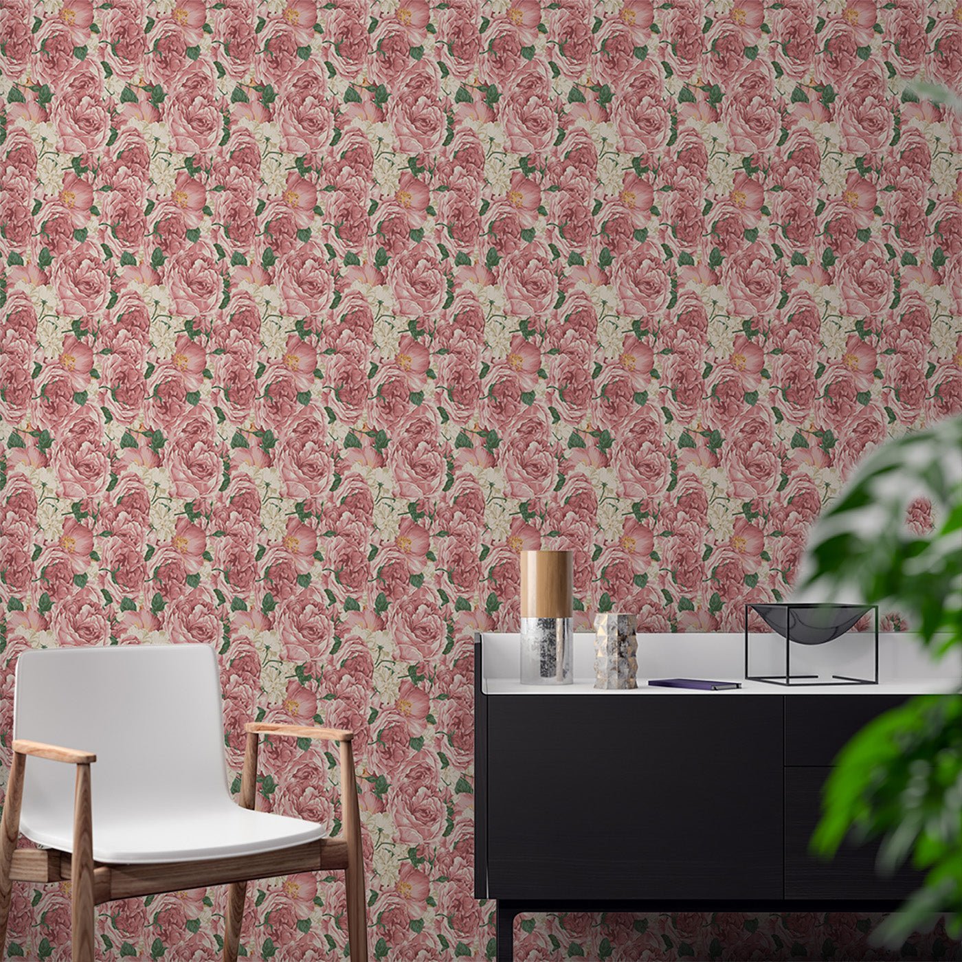 Floral & Leaves Wallpaper WAL1723-F