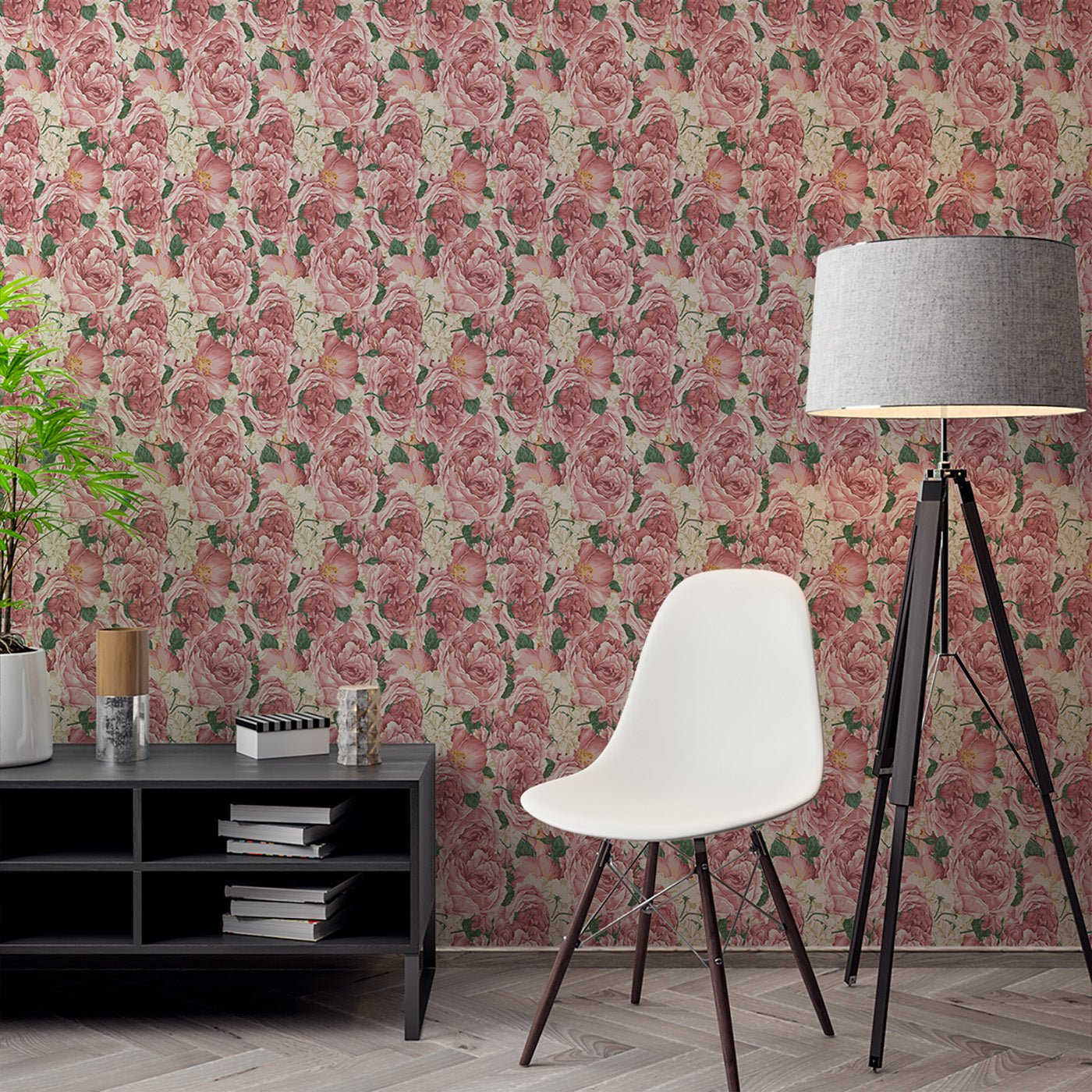 Floral & Leaves Wallpaper WAL1723-F