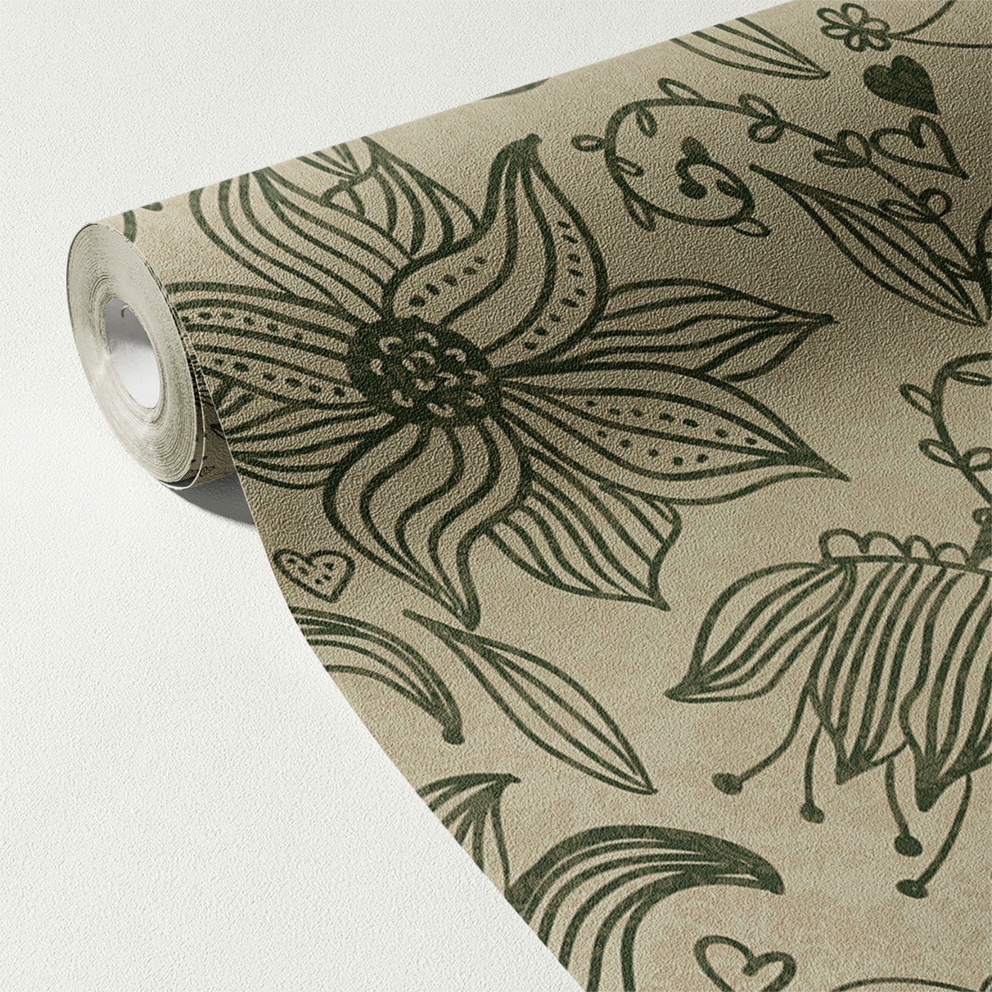 Floral & Leaves Wallpaper WAL1724-F