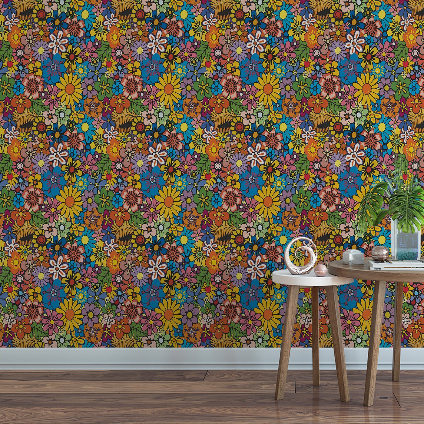 Floral & Leaves Wallpaper WAL1725-F