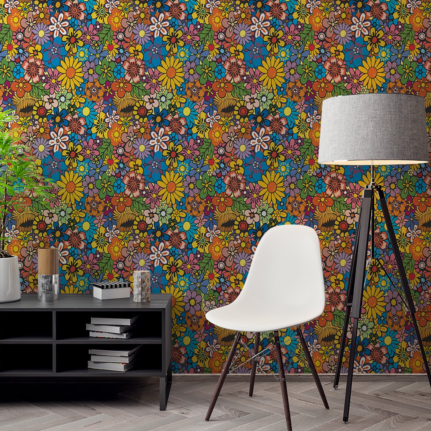 Floral & Leaves Wallpaper WAL1725-F