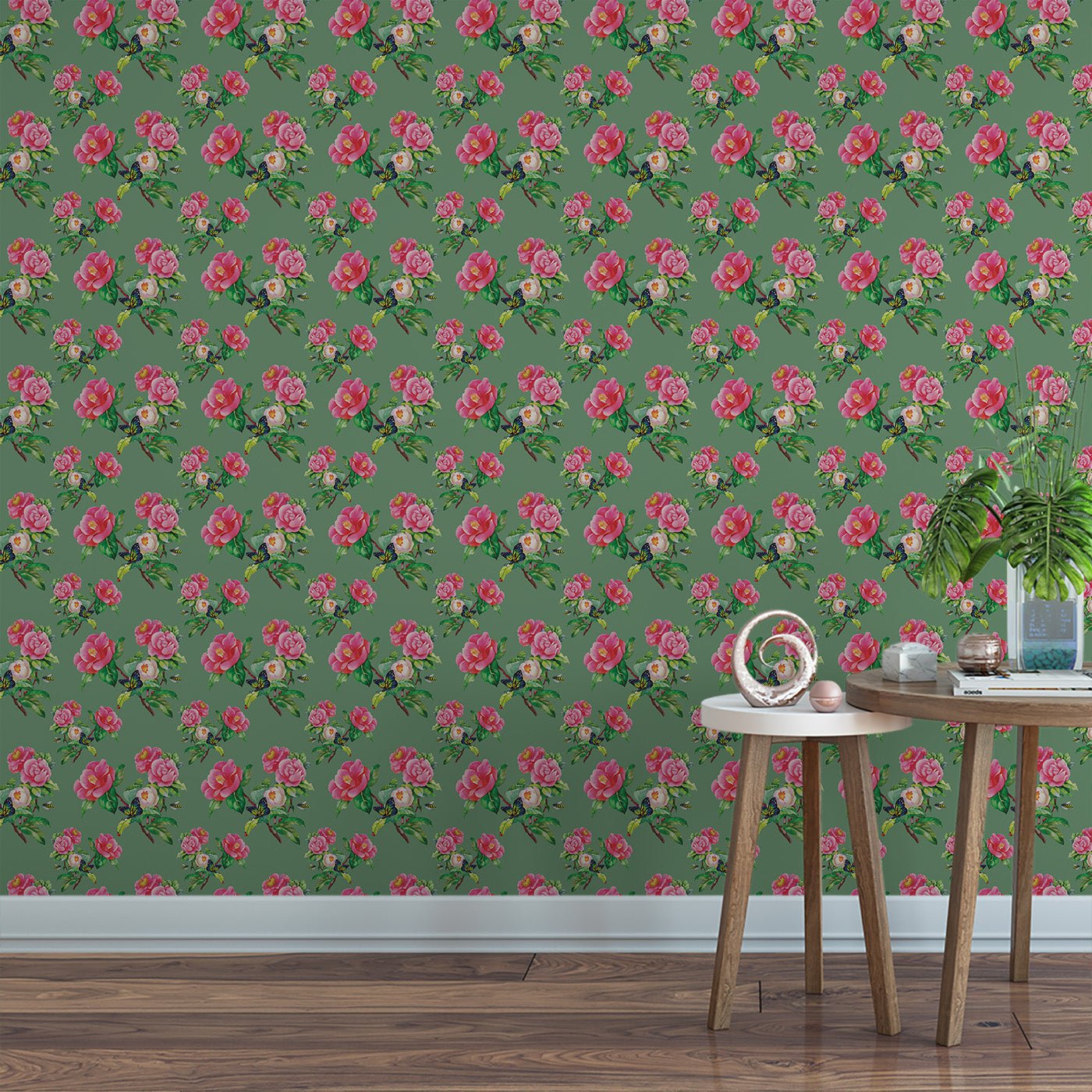 Floral & Leaves Wallpaper WAL1726-F