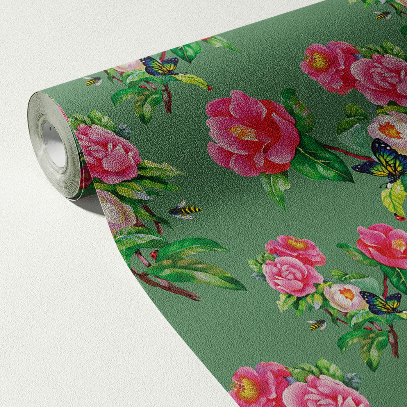 Floral & Leaves Wallpaper WAL1726-F