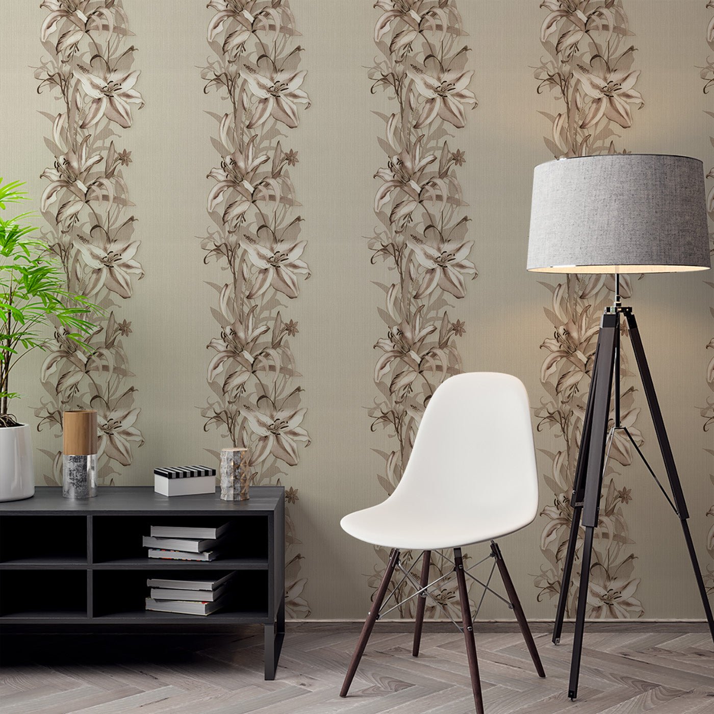 Floral & Leaves Wallpaper WAL1728-F