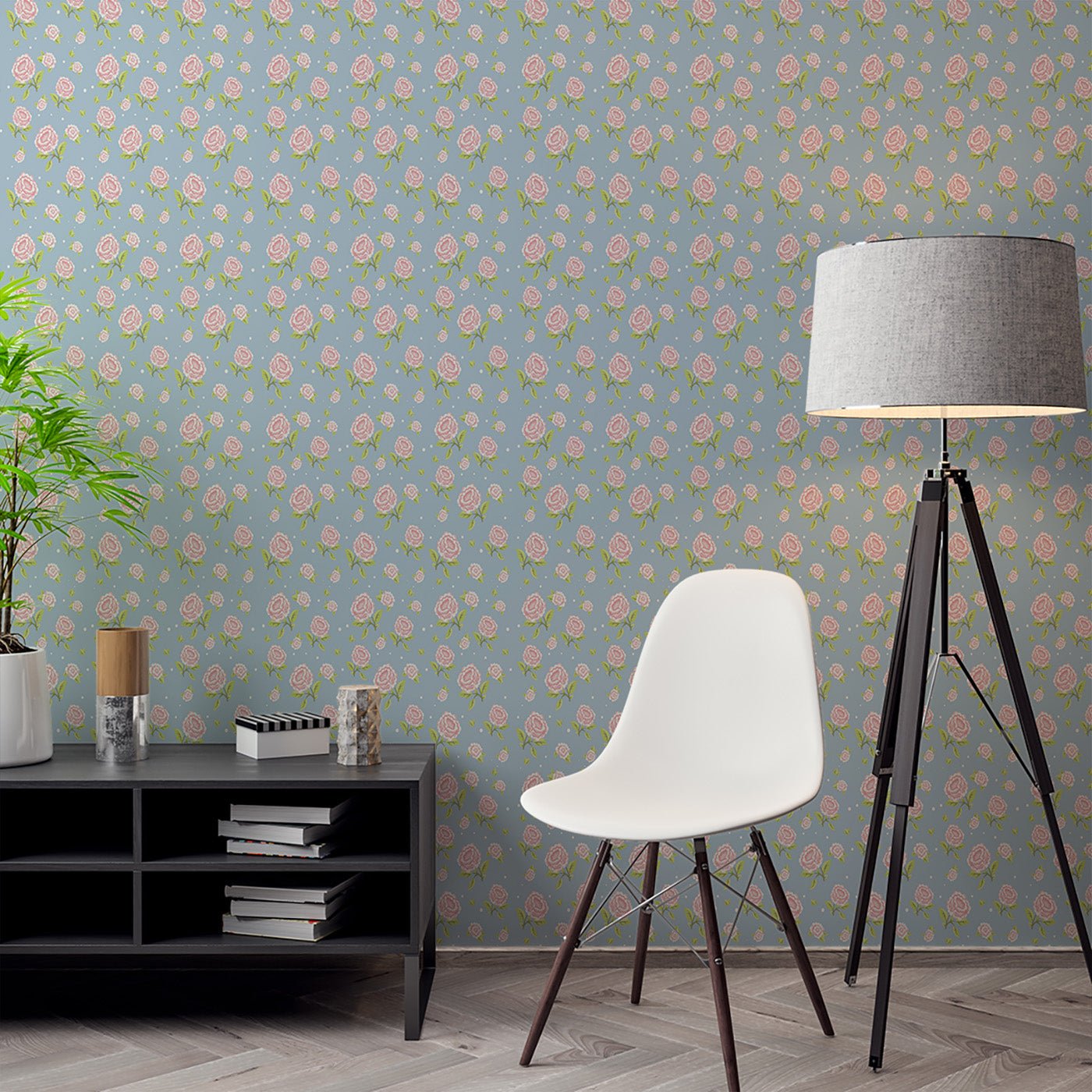 Floral & Leaves Wallpaper WAL1730-F