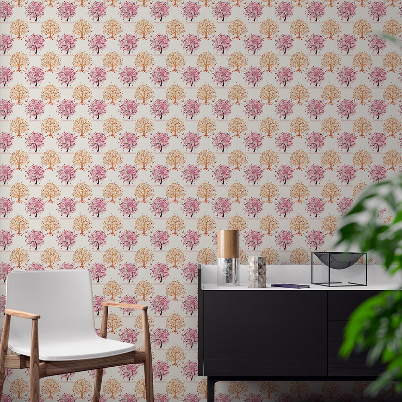 Floral & Leaves Wallpaper WAL1731-F