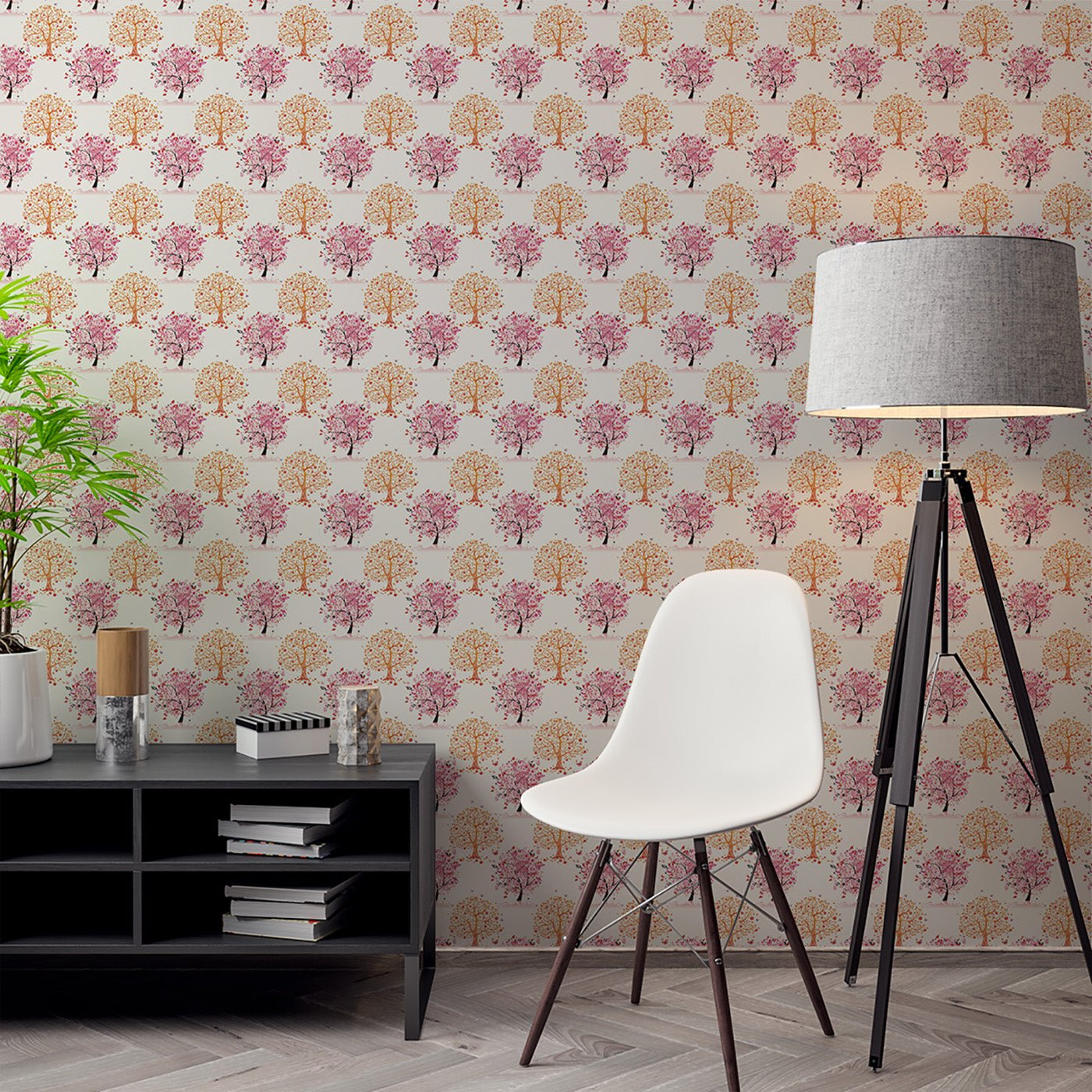 Floral & Leaves Wallpaper WAL1731-F